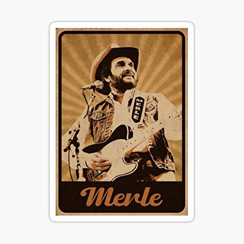 Merle Haggard Vintage Country Music Decal Sticker - Waterproof Vinyl Sticker for Cars, Trucks, Laptops, Windows & Walls - Perfect for Country Music Fans, Road Trips & Home Decor