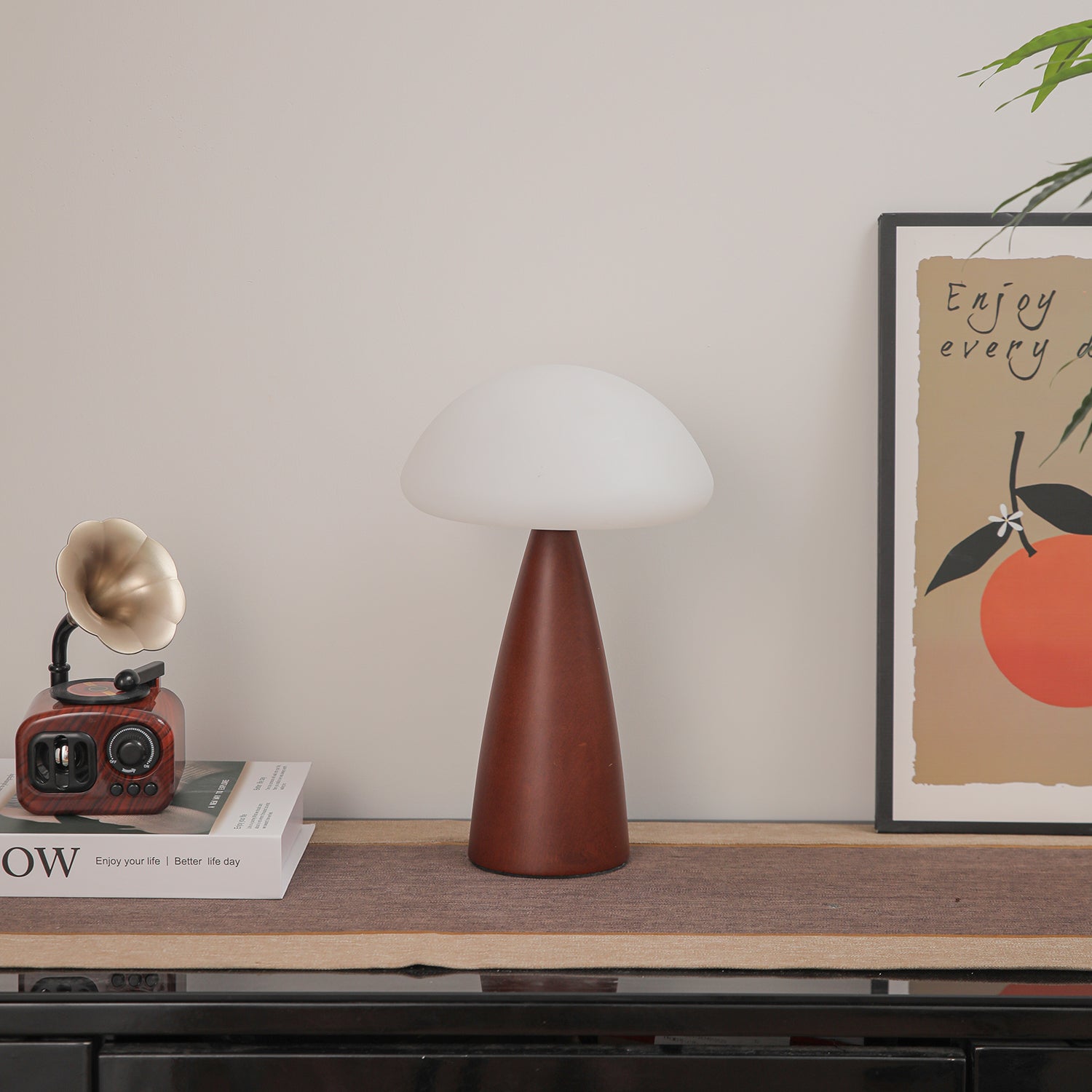 Clara Mushroom Table Lamp - Modern LED Night Light for Bedroom, Nursery, Kids Room - Warm White Light, Dimmable, USB Powered - Perfect for Reading, Relaxing & Decor