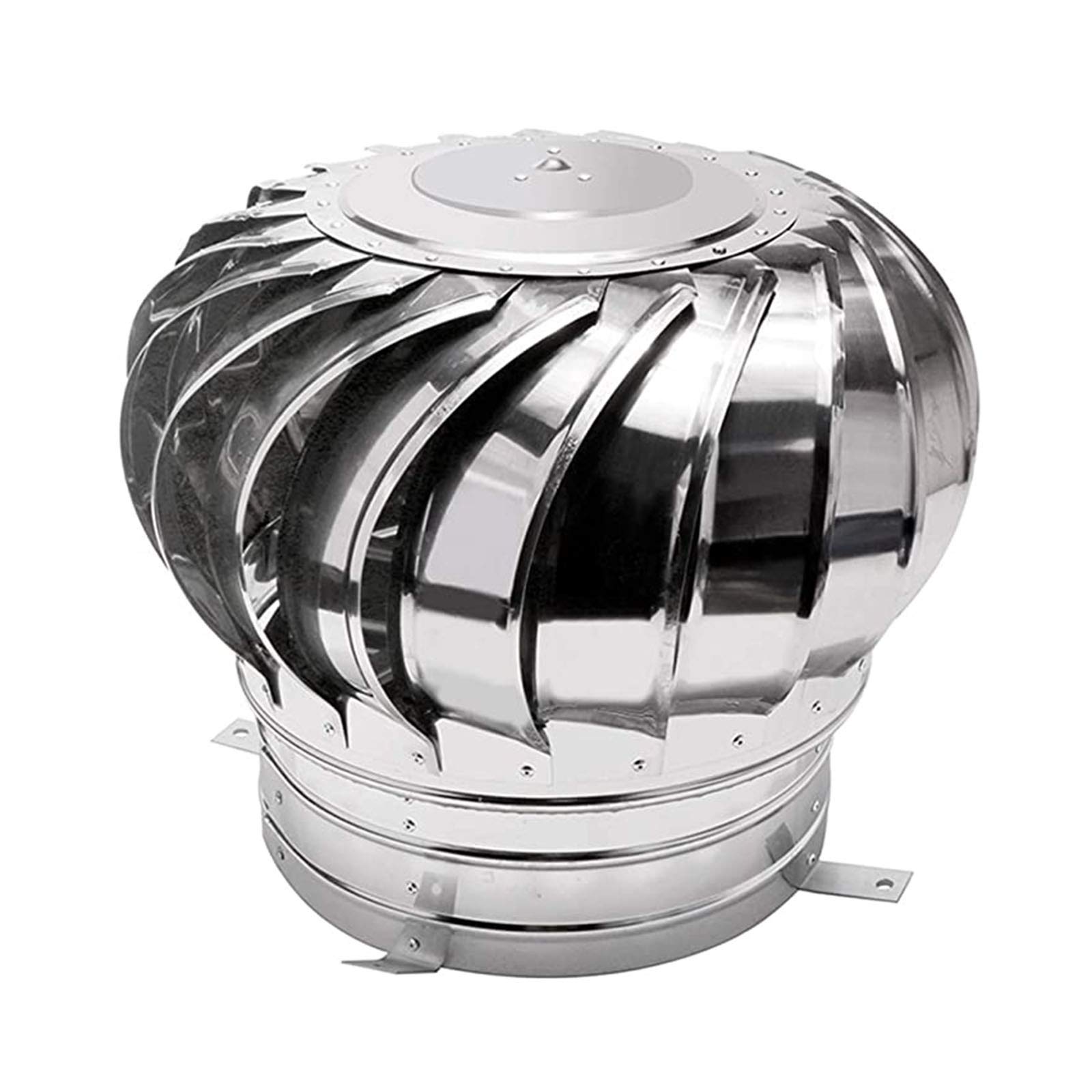 Stainless Steel Roof Turbine Ventilator - 150mm Energy Saving Wind Exhaust Fan for Attic, Farm, Factory & Warehouse Ventilation - Weatherproof Chimney Cap & Air Duct Cover for Outdoor Use