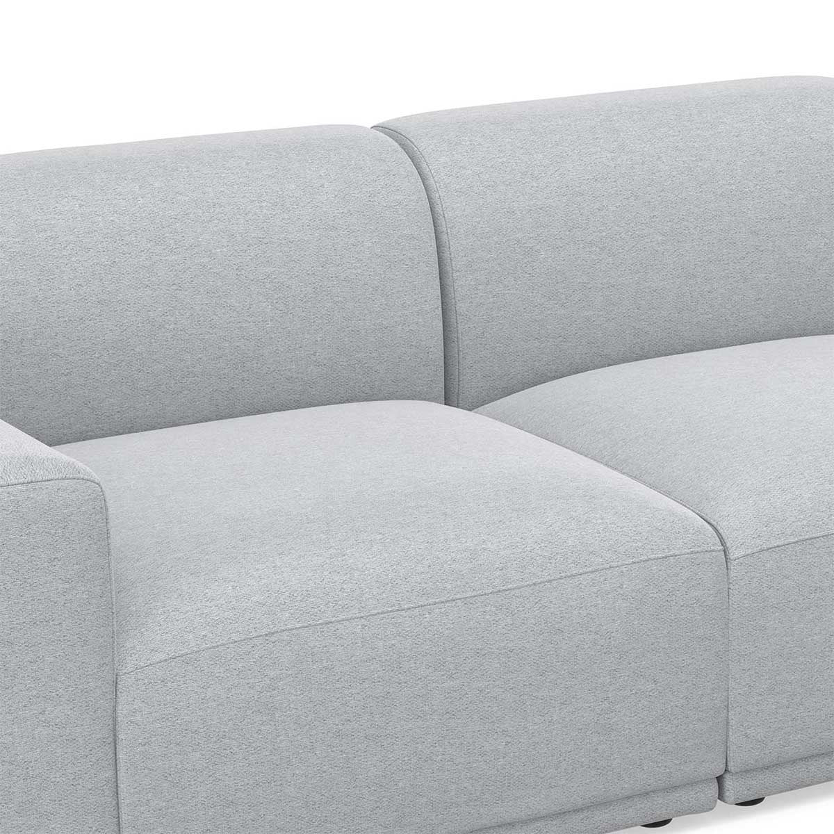 Bailey Fabric 4-Seater Corner Modular Sofa Set - Modern L-Shaped Sectional Couch with Removable Covers for Living Room, Lounge & Family Room