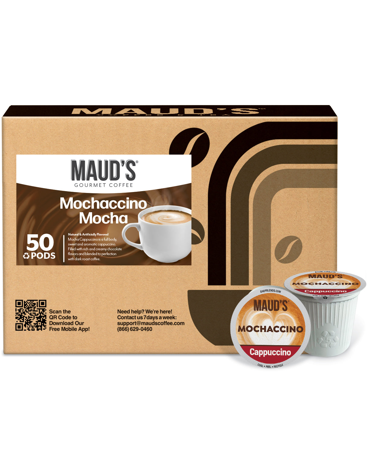 Premium Maud's Chocolate Mocha Cappuccino Coffee Pods - Compatible with Keurig 2.0 - Rich & Creamy Flavor - Perfect for Morning Brews, Office Coffee Breaks & After-Dinner Treats