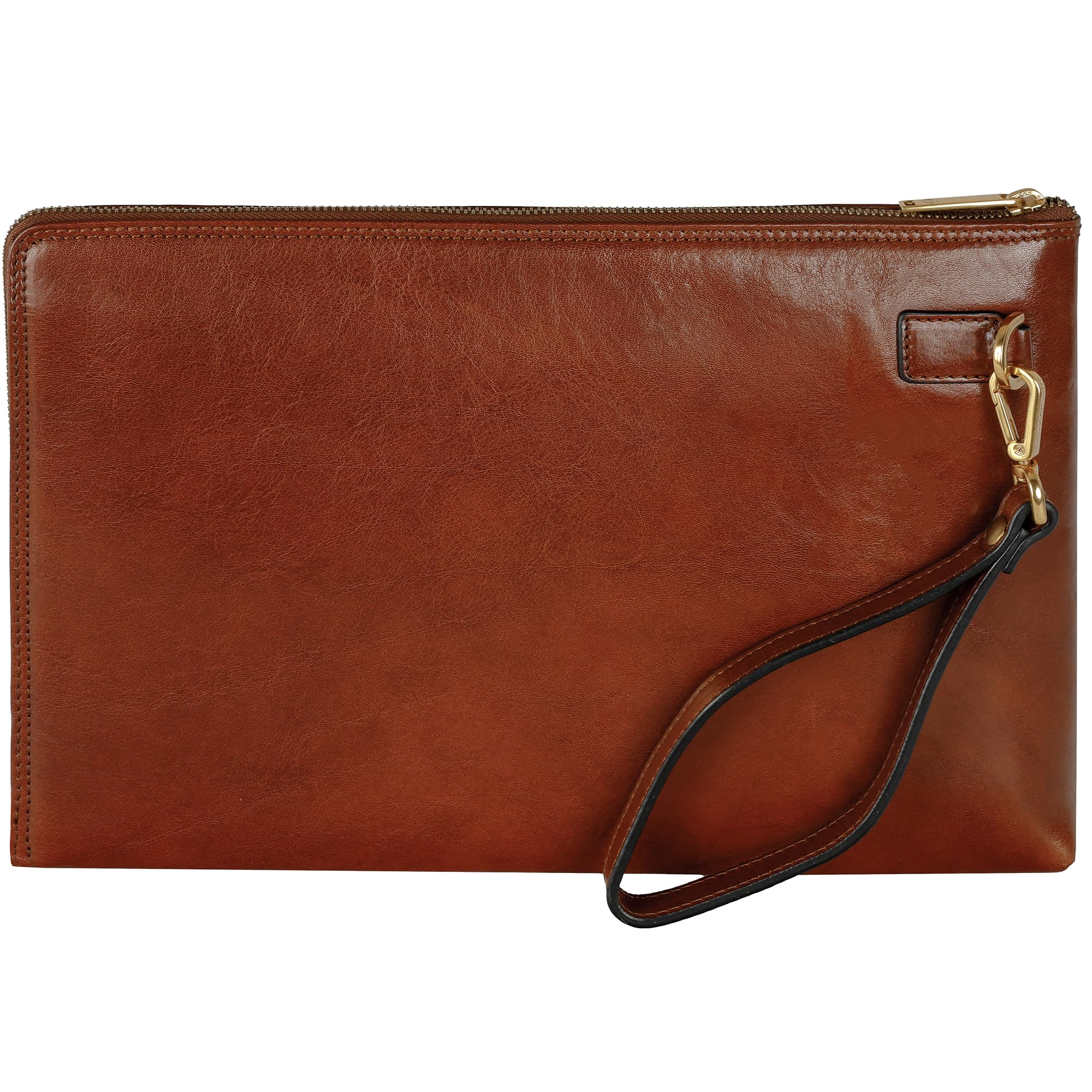 Italian Leather Clutch for Men - Wrist Bag Organizer for Business & Travel