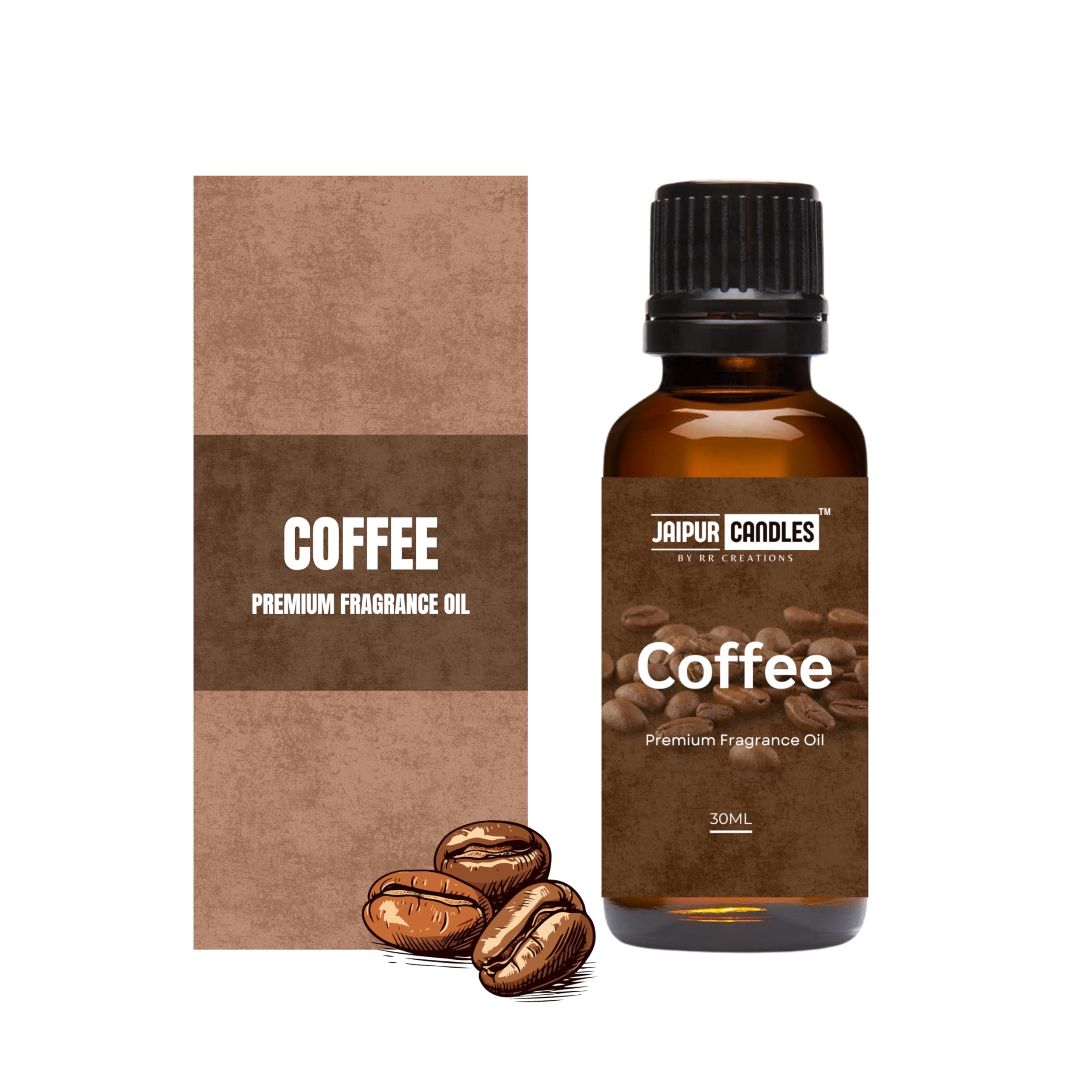 Jaipur Coffee Fragrance Oil 30ml - Aromatherapy for Home, Diffusers & Candles