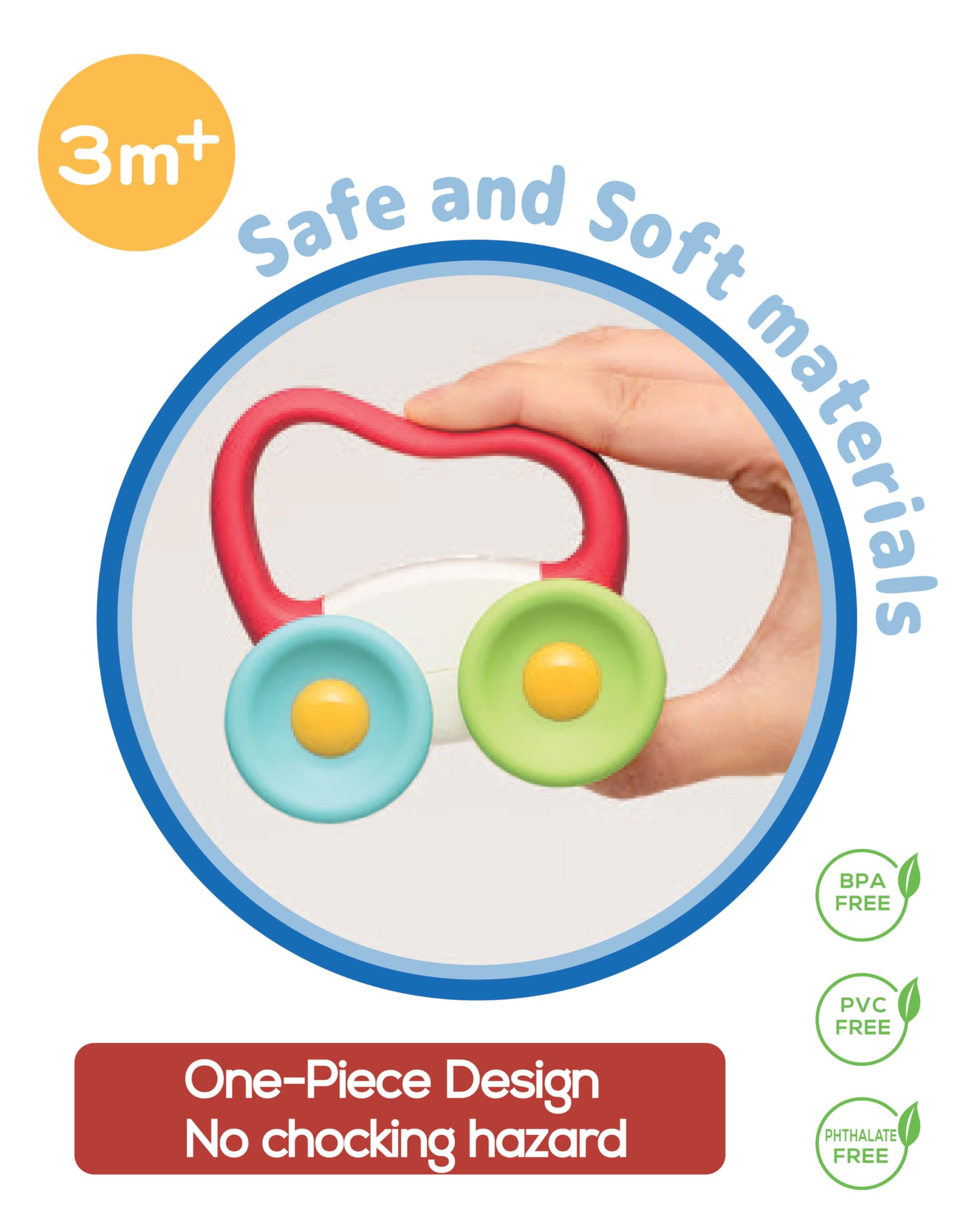 **BaBeloved My First Car Baby Teething Toys – Soft, BPA-Free, Food-Grade Sensory Teether for Infants 0-12 Months | Montessori-Inspired, Multiple Textures for Soothing Gums – Perfect for On-the-Go, Playtime & Early Learning**