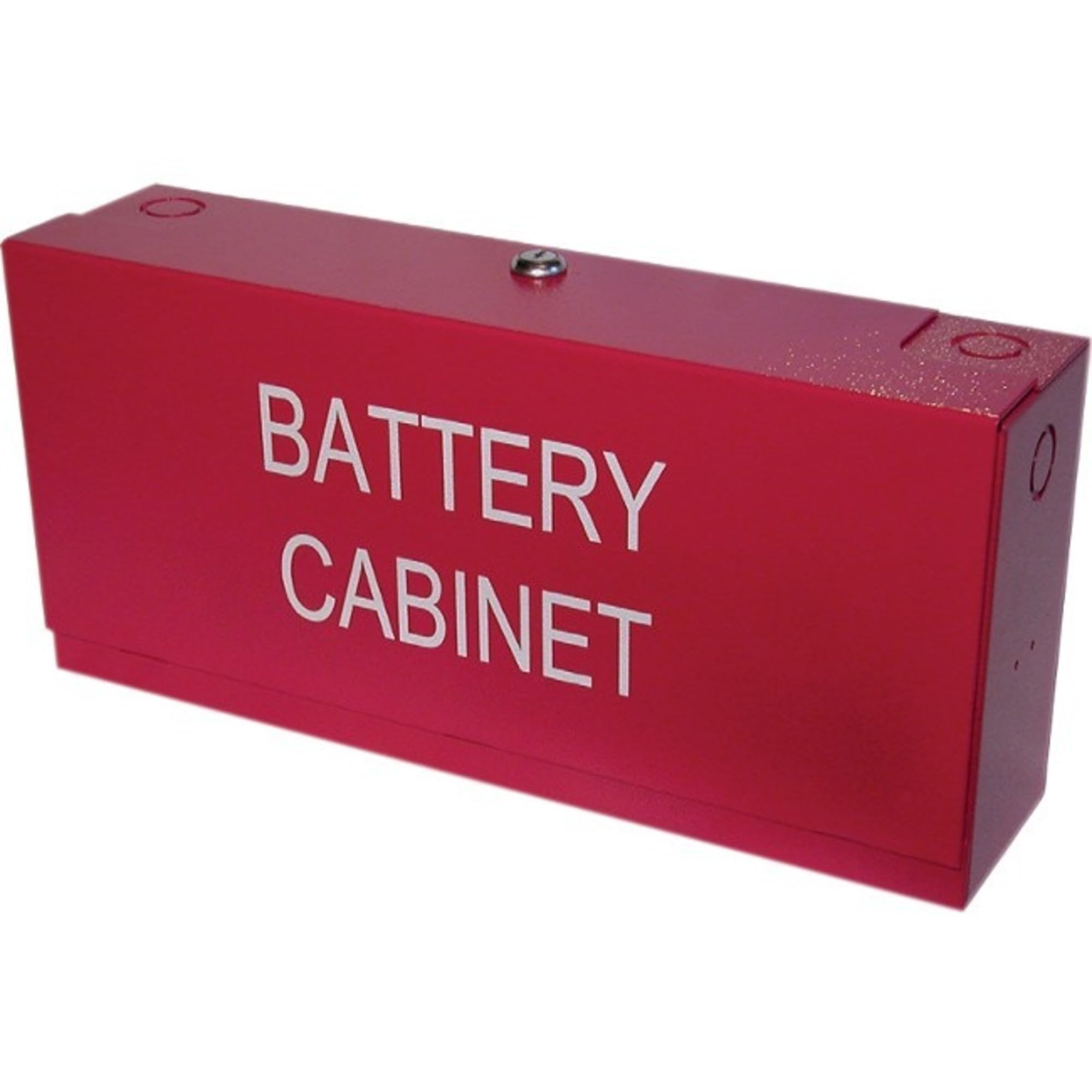 Space Age Electronics SSU00505 MBC Mini Battery Cabinet - Compact Red Enclosure for AA AAA Batteries - Perfect for Home, Office & Travel Organization