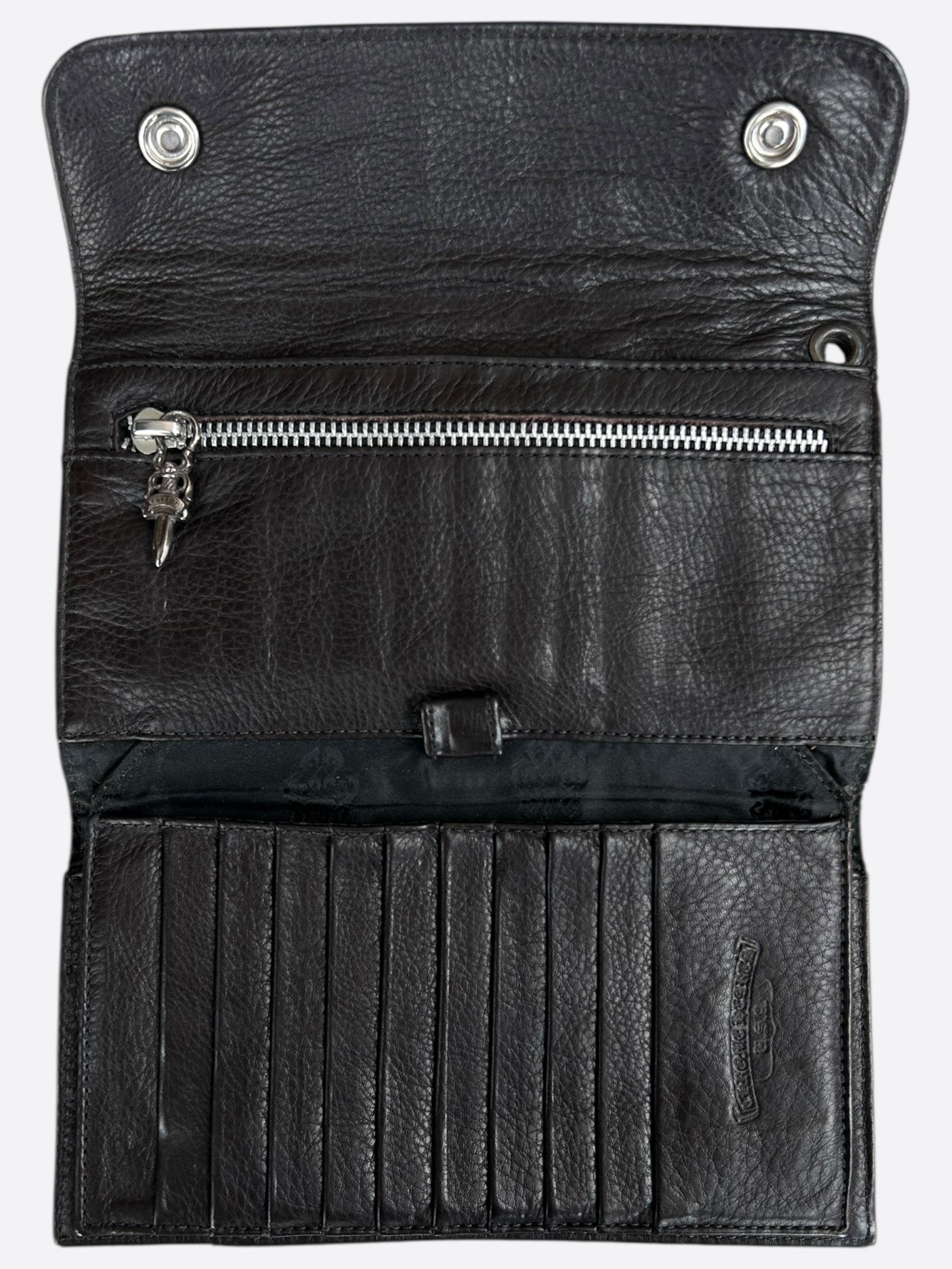 Chrome Hearts Genuine Brown Crocodile Leather Wallet for Men - Luxury Slim Bifold Credit Card Holder - Perfect for Everyday Carry & Gifts