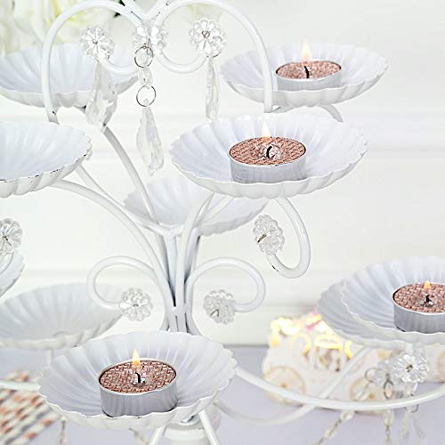 BalsaCircle 9 Metallic Rose Gold Unscented Tealight Candles - Elegant Wedding Reception Party Centerpieces, Romantic Dinner Decorations, Home Decor Supplies for Special Occasions