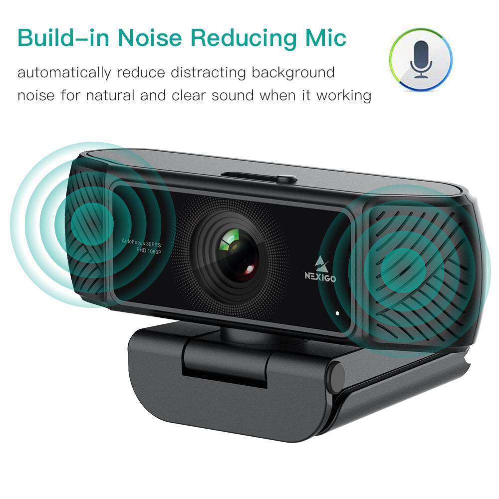 NexiGo N680 1080P HD Autofocus Webcam with Built-in Microphone - Perfect for Zoom Meetings, Online Classes & Video Conferencing