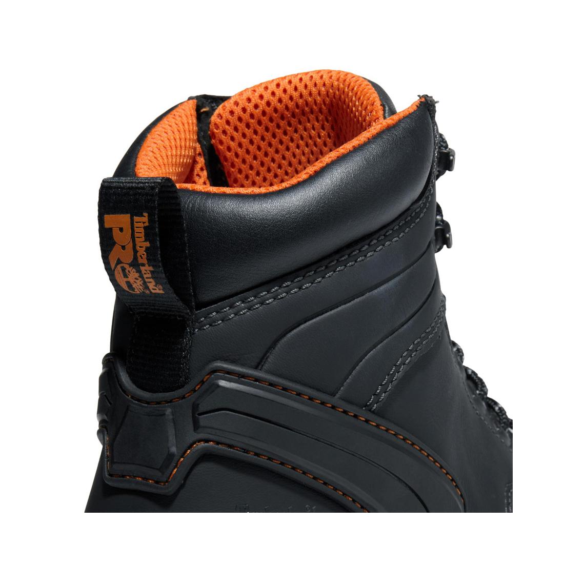 Stockdale 6 Inch Alloy Toe Work Boots for Men - Black Safety Shoes with Steel Toe Protection | Durable Construction for Construction, Warehouse & Industrial Work