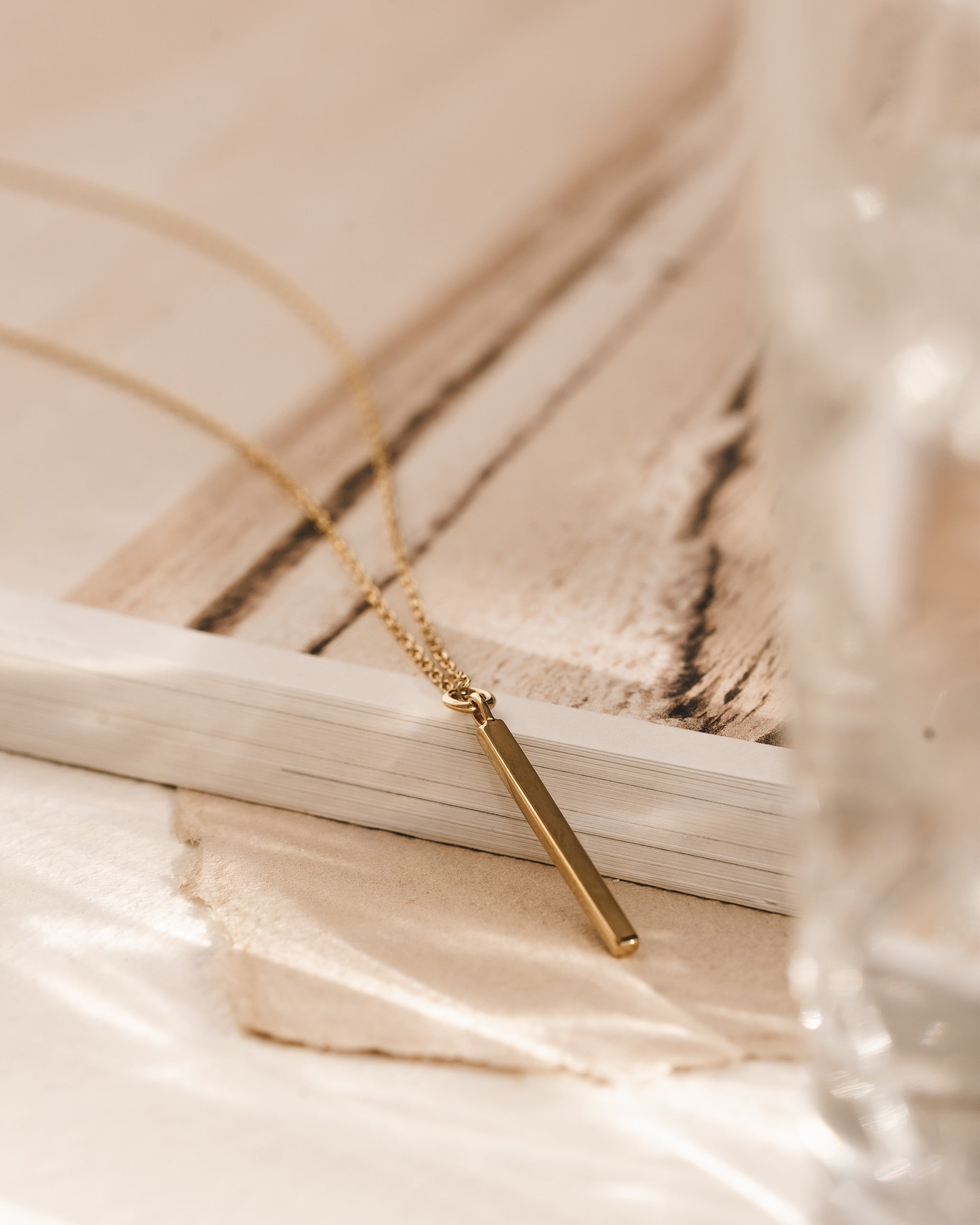 Vertical Bar Necklace - Minimalist Dainty Gold Pendant for Women | Perfect for Everyday Wear, Date Nights & Special Occasions