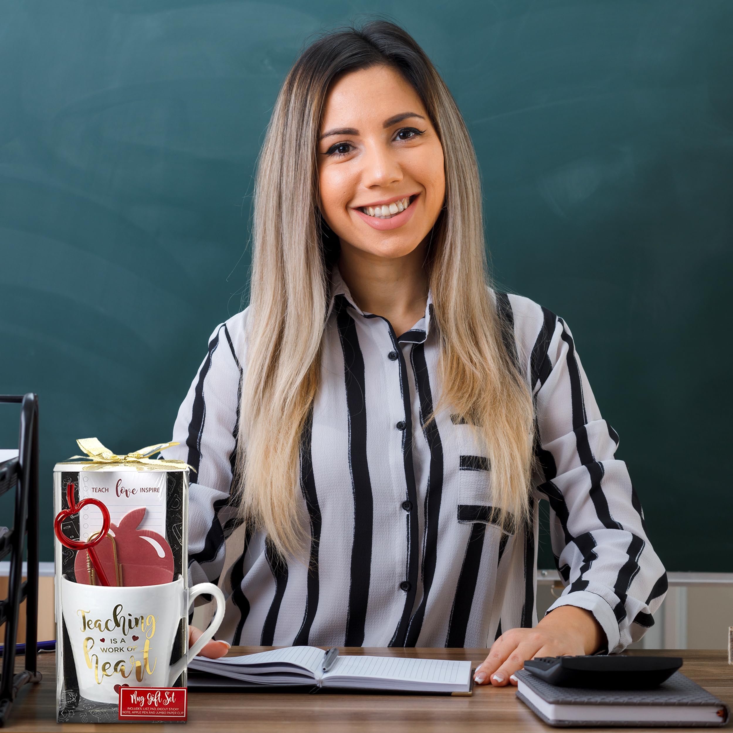 VOTUM Teacher Gift Set with Mug & Stationery - Perfect for Teacher Appreciation & Thank You Gifts