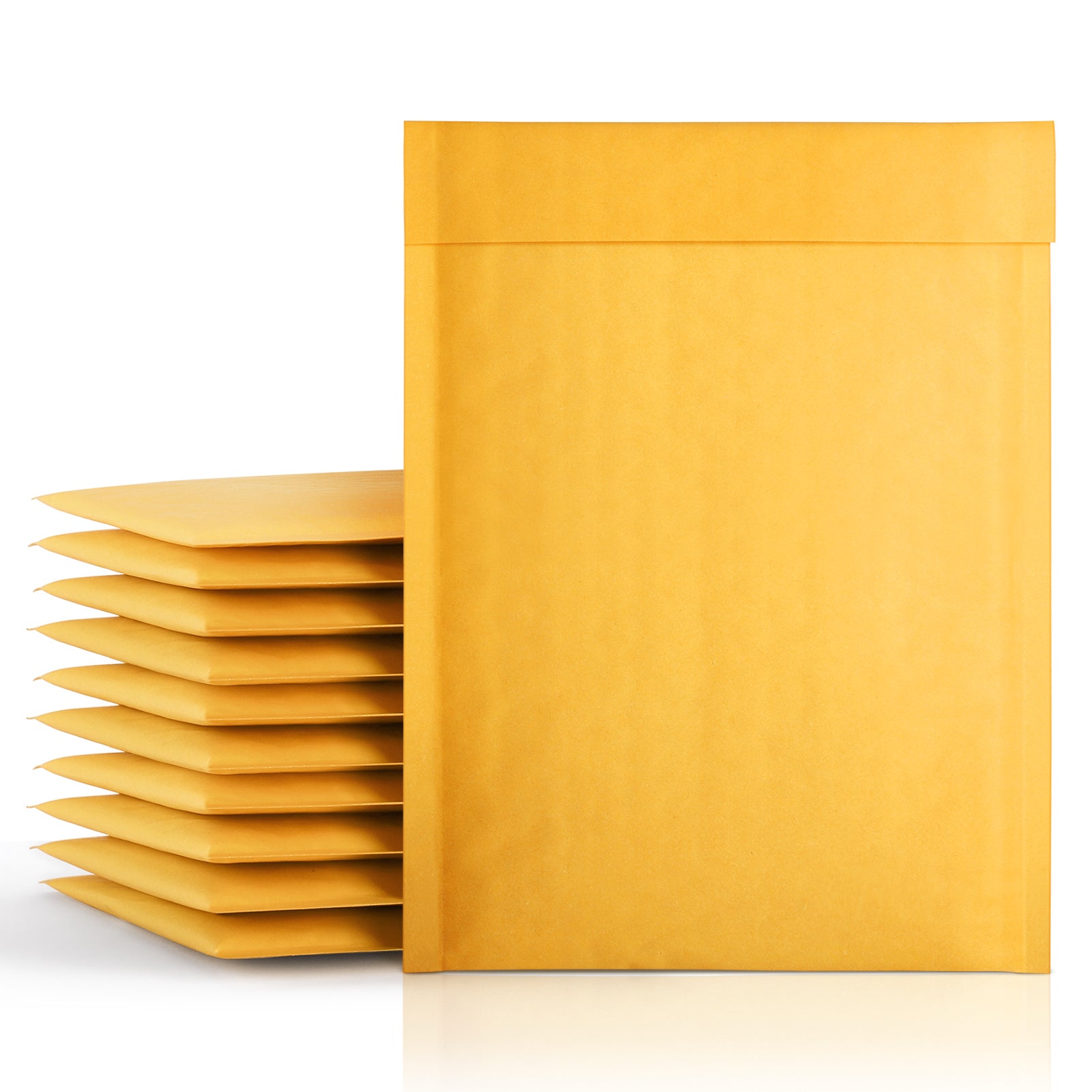 7.25x12 Inch Kraft Bubble Mailer Padded Envelope for Shipping - Yellow, Durable & Water-Resistant for Ecommerce, Small Business, eBay, Amazon FBA, USPS, Priority Mail Packaging