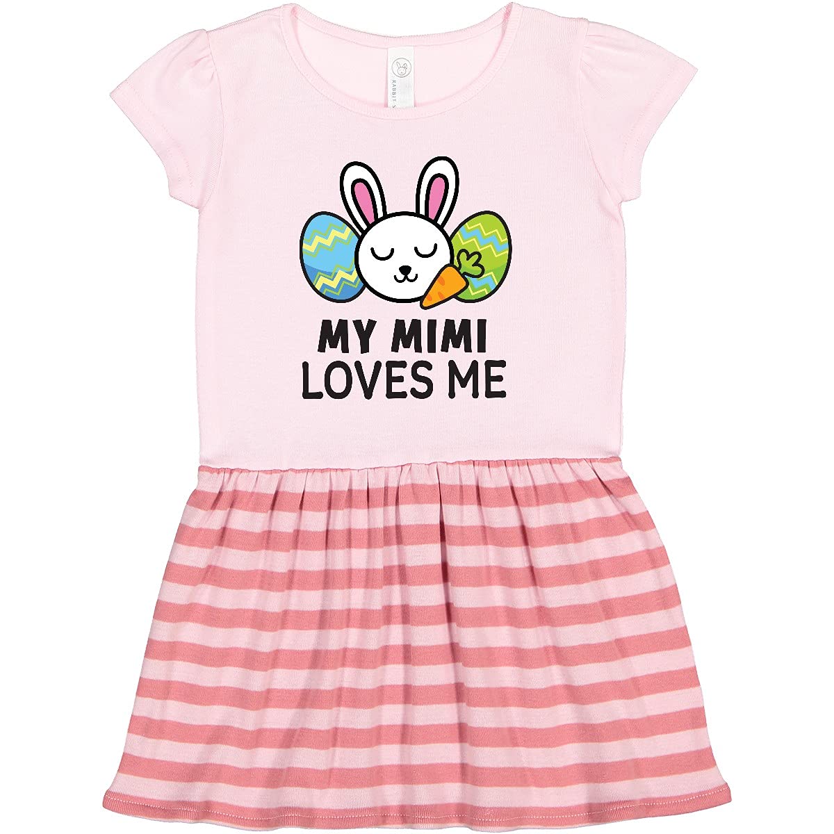 Inktastic My Mimi Loves Me Bunny Easter Dress for Toddlers - Easter Outfit