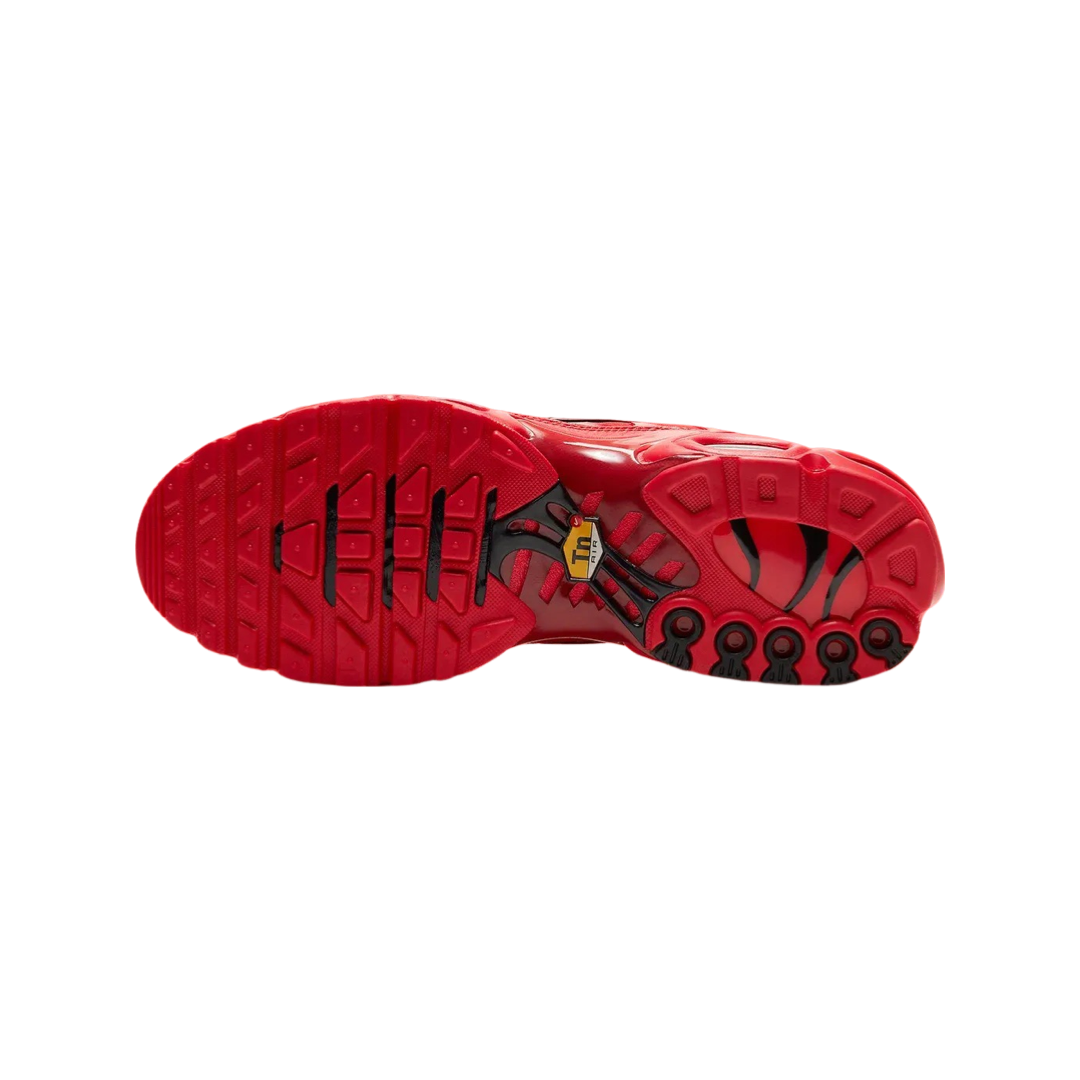 Nike Air Max Plus Running Shoes - Lava Red, University Red & Black Colorway | Comfortable Cushioned Sneakers for Men & Women | Perfect for Gym, Running & Casual Wear
