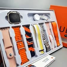 7 in 1 Ultra Smart Watch with Metal, Ocean Rubber & Nylon Bands - 49mm Fitness Tracker with Wireless Charging, Bluetooth Calls - Compatible with Android & iOS - Perfect for Workouts, Swimming & Daily Activity Tracking