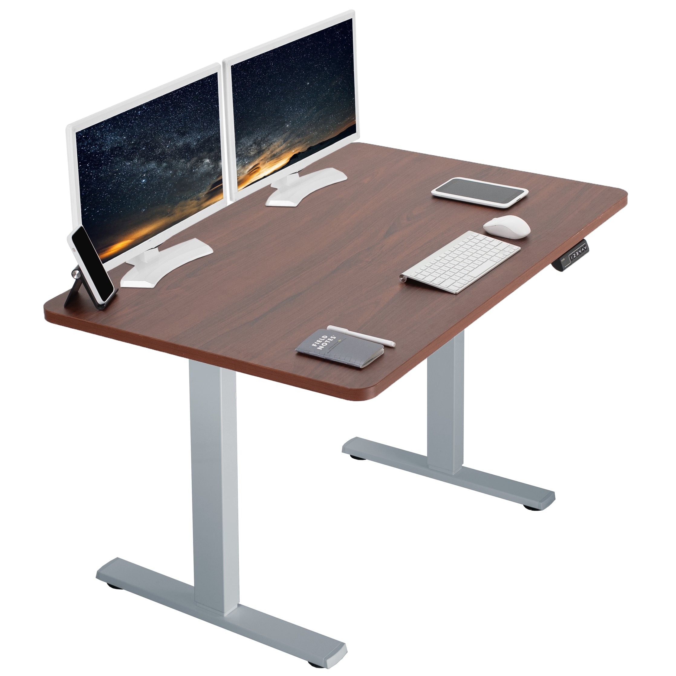 1B Solid Top Series Single Motor Electric Standing Desk with Push Button Memory Controller - Perfect for Home Office, Gaming & Workspace Ergonomics