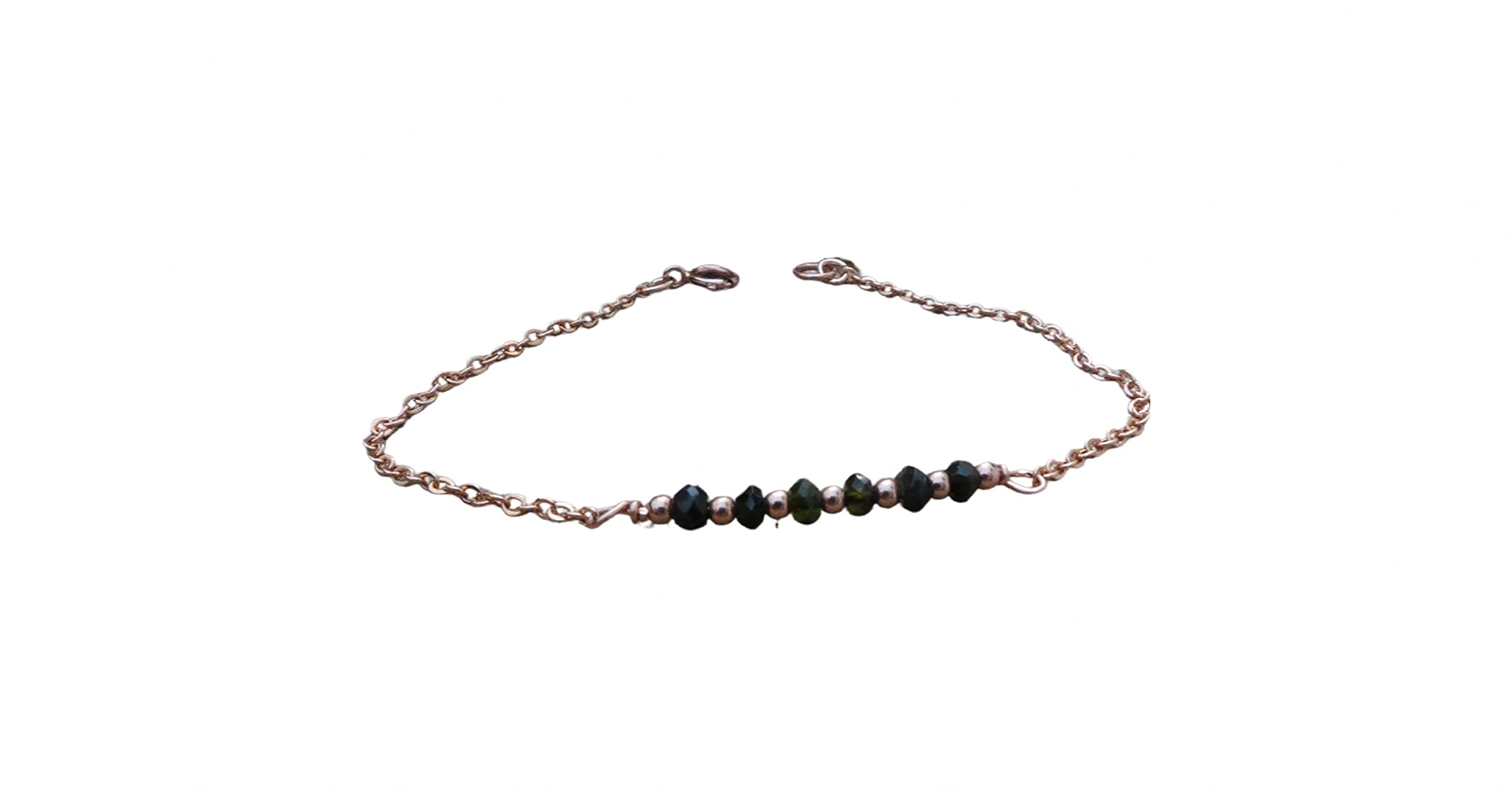 Shree Narayani Black Tourmaline Beaded Bracelet - October Birthstone Jewelry | 7