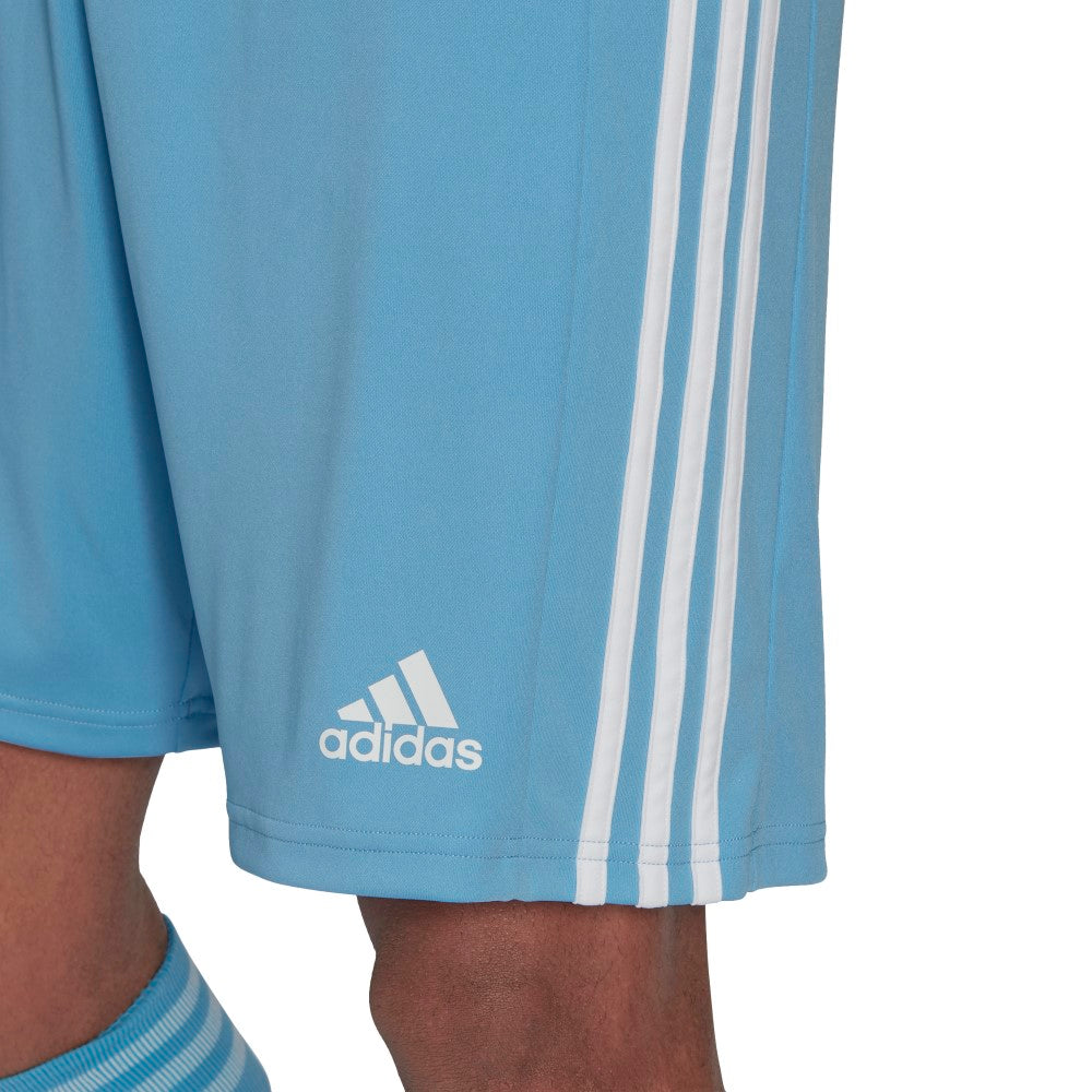 Adidas Youth Squadra 21 Athletic Shorts - Light Blue & White - Comfortable Sports Shorts for Boys & Girls - Perfect for Running, Soccer & Gym Workouts