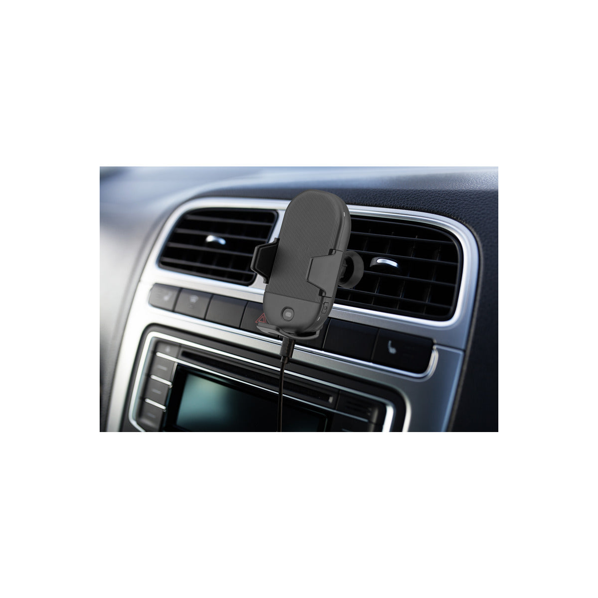 Fast Charging 15W Wireless Car Phone Mount for iPhone & Samsung - Black Vent Clip Holder for Safe & Hands-Free Driving