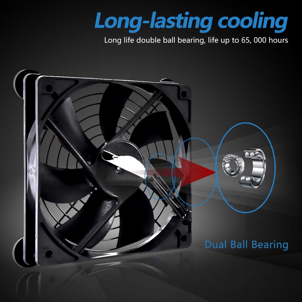 Dual 120mm USB Cooling Fan with Speed Control - 5V Portable Cooling System for Electronics | Perfect for Flat-Screen TVs, Routers, DVRs, Gaming Consoles (PlayStation/Xbox) & Computer Cases | Stay Cool During Long Gaming Sessions & Summer Heat