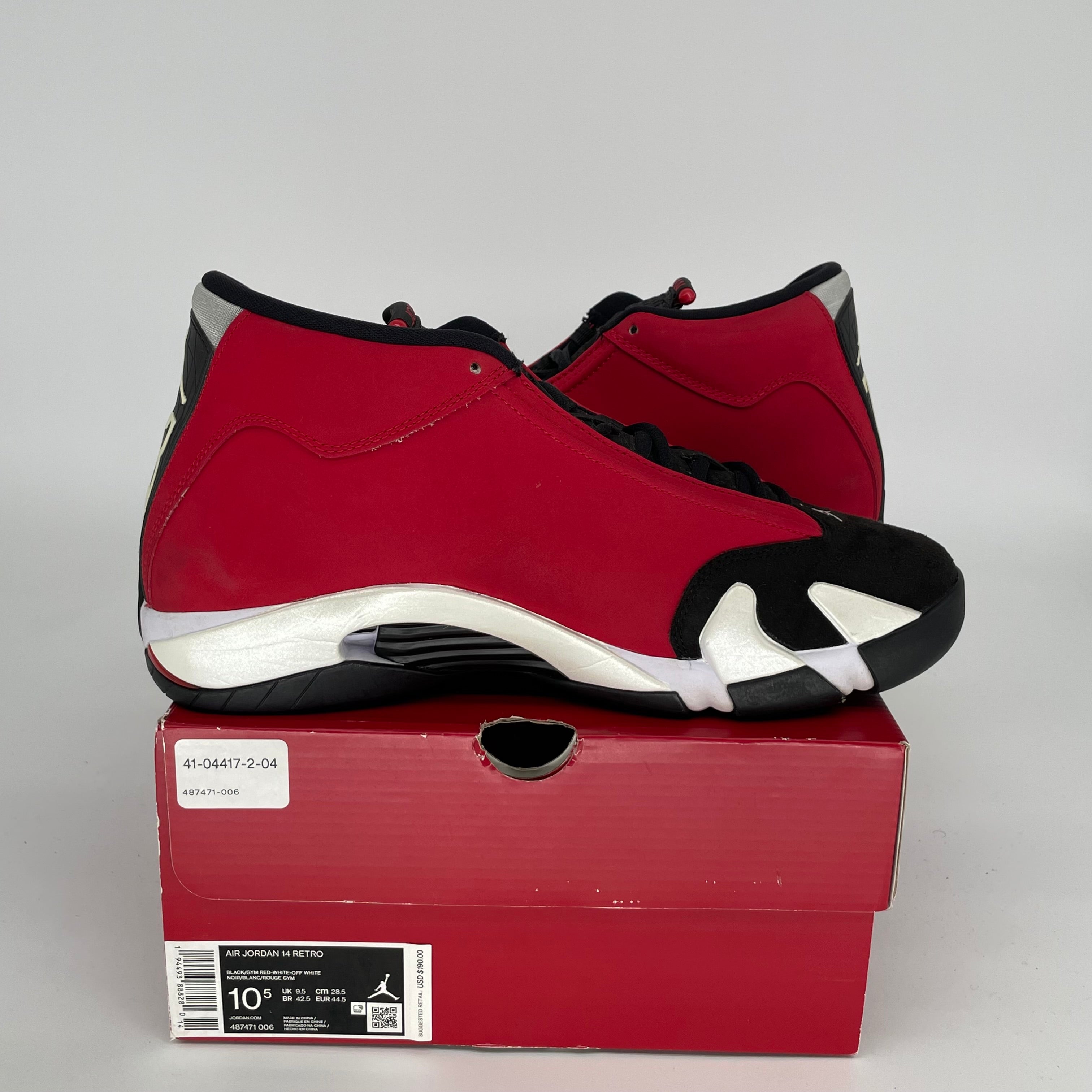 AIR JORDAN 14 TORO BRAVO Basketball Shoes Men's Size 10.5 - Red/Black Style 487471-006 | Retro Sneakers for Streetwear & Sports Performance