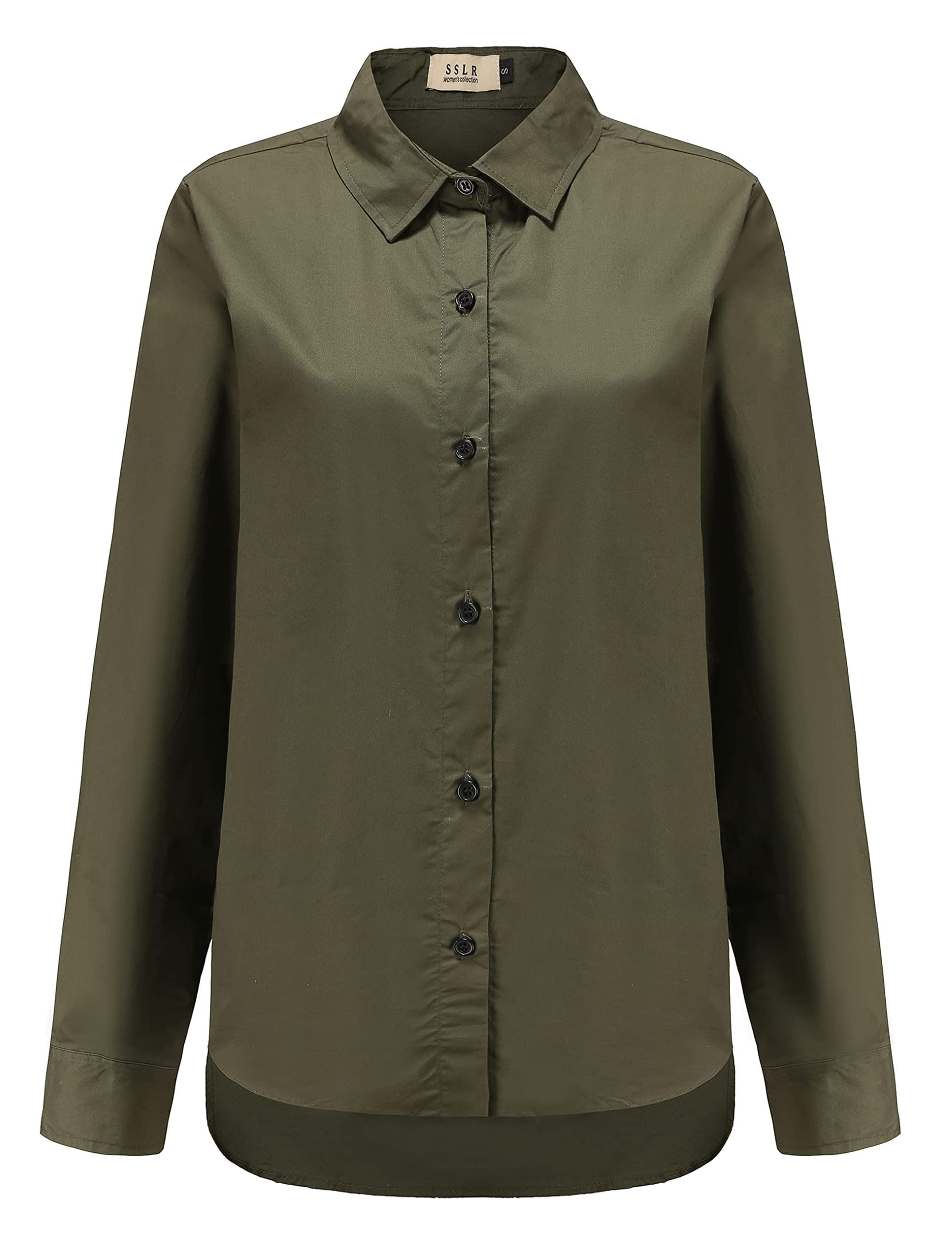 Oversized Button Down Shirts for Women - Long Sleeve Casual Dress Shirts with High Low Hem | Perfect for Work, Office, Date Night & Everyday Wear