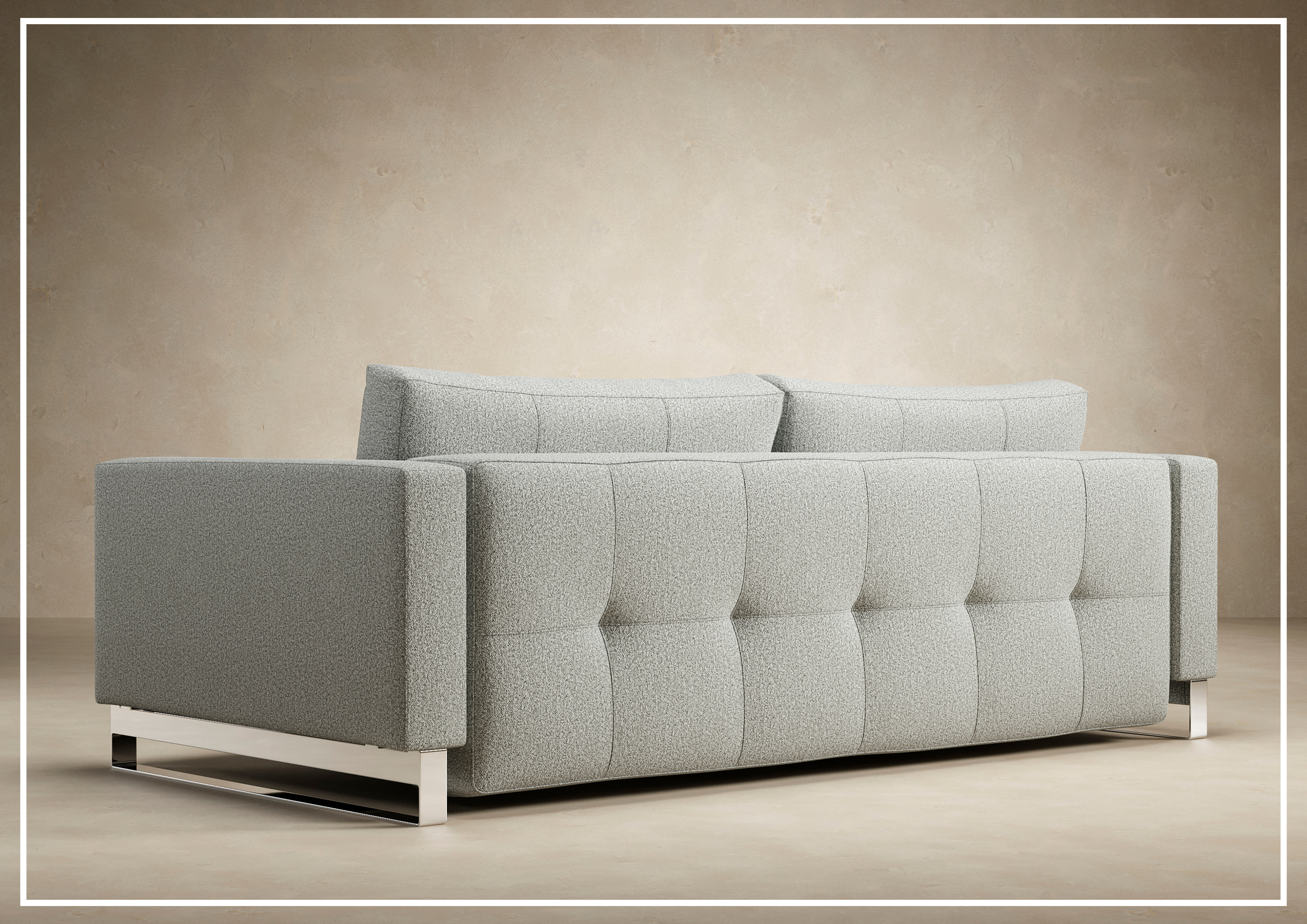 Innovation Living Cassius 2-Seater Fabric Sleeper Sofa with Ottoman - Convertible Sofa Bed for Small Spaces, Guest Room & Apartment Living - Perfect for Overnight Guests & Cozy Movie Nights
