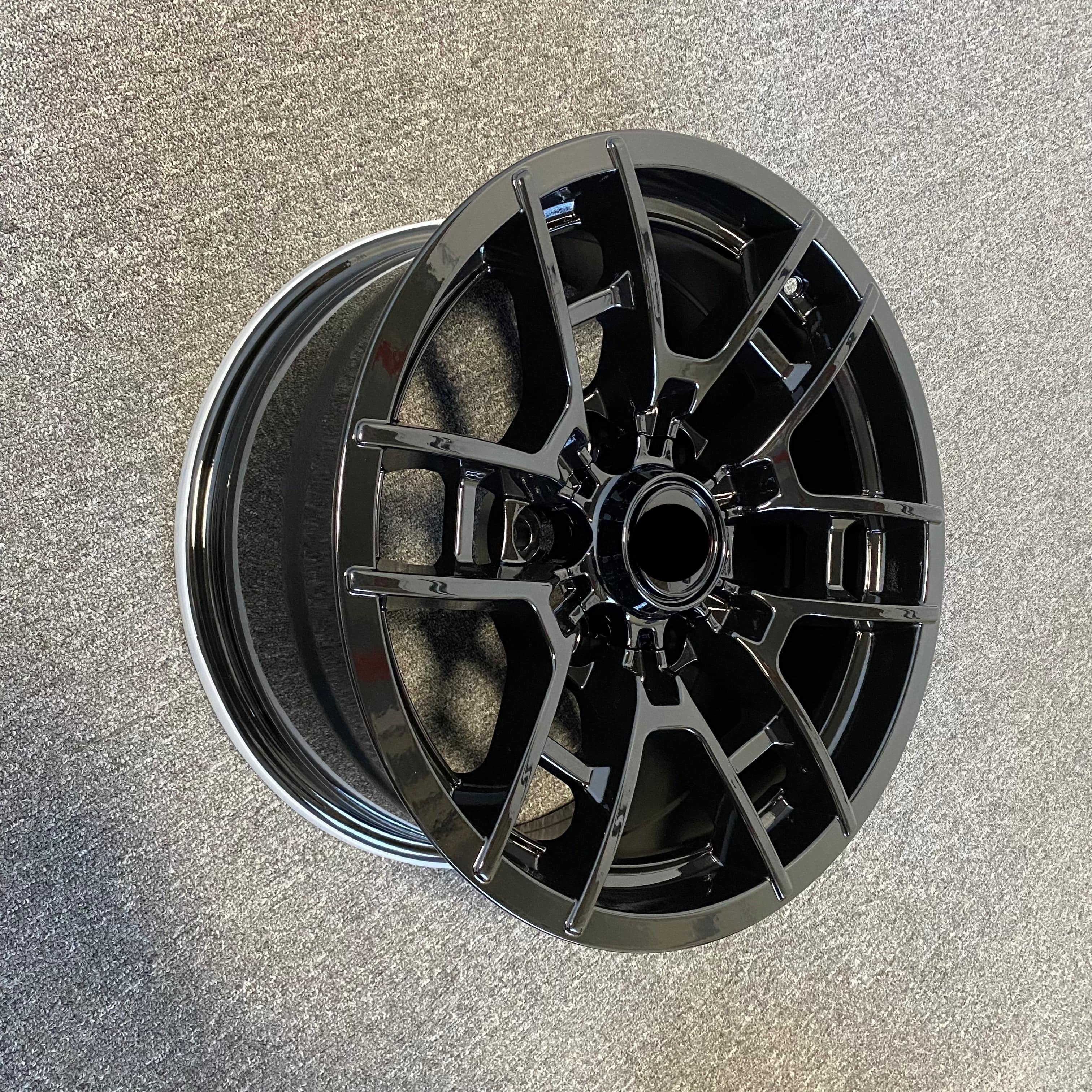 17-Inch Black Pro Style Alloy Wheels for Toyota Tacoma, 4Runner, FJ Cruiser, Tundra, Sequoia & Land Cruiser - Durable Off-Road Rims for Adventure & Daily Driving