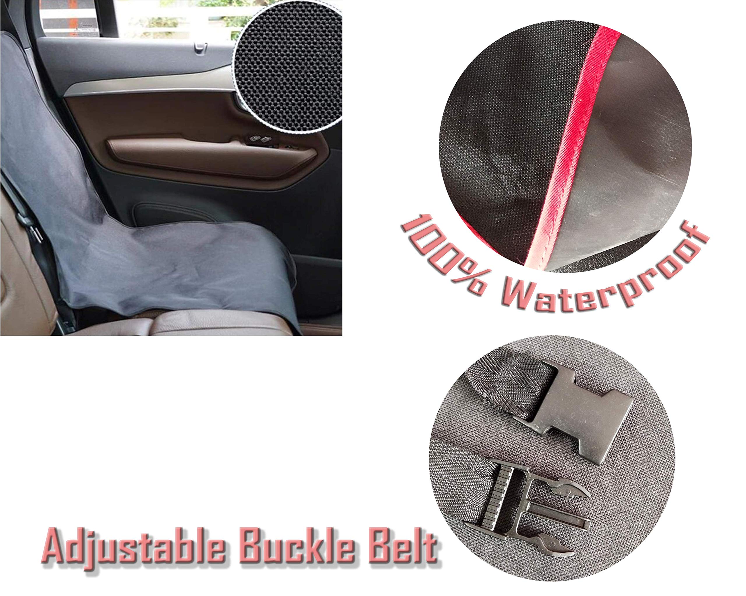 Waterproof Pet Car Seat Cover for Dogs & Cats - Durable Puppy Seat Protector with Storage Pocket & Harness - Perfect for Aventura SUVs, Road Trips & Travel Accessories