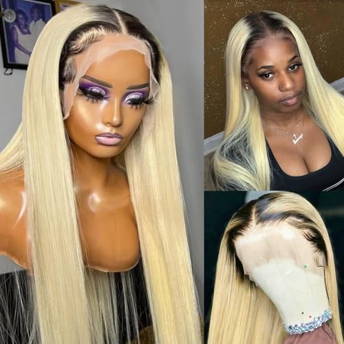 #1B/613 Ombre Blonde Straight 13x4