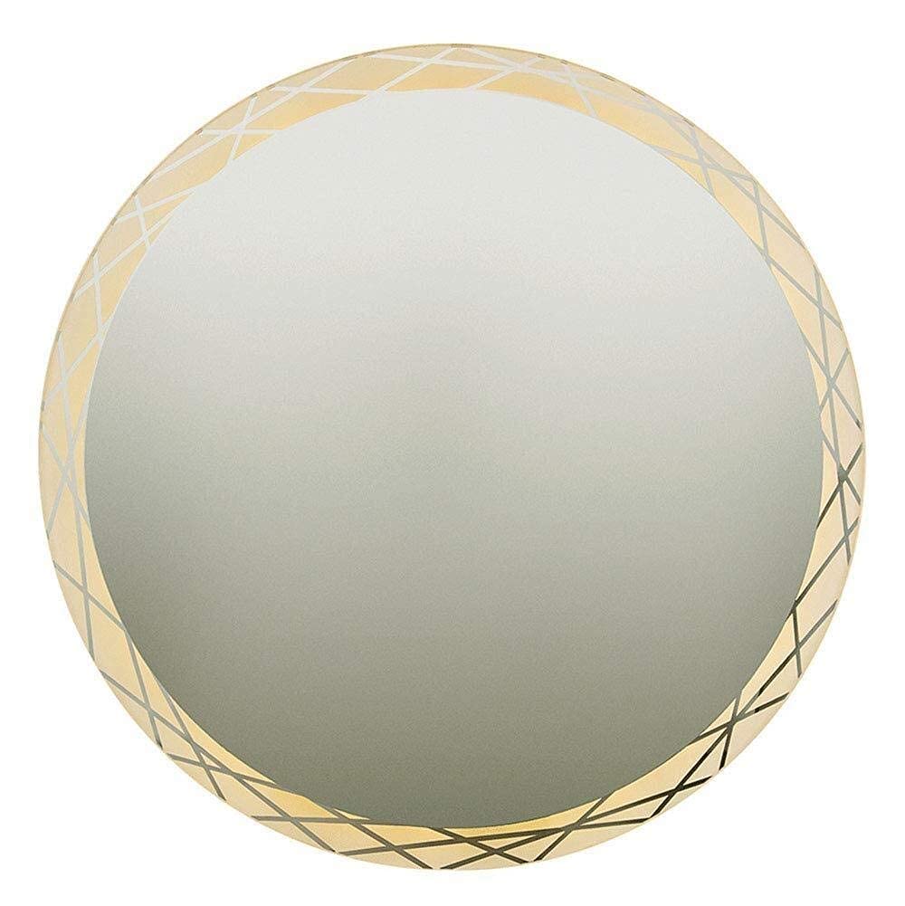 FMOGE Wall-Mounted LED Vanity Mirror with Smart Touch Control - Round Bathroom Mirror with Adjustable Warm Lighting, Silver Frame - Perfect for Makeup, Shaving & Home Decor