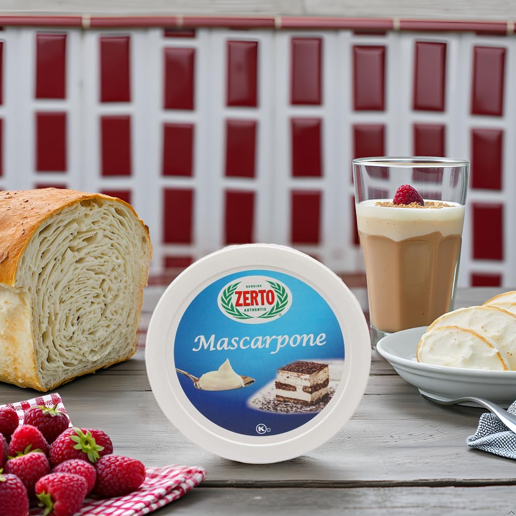 Authentic Italian Mascarpone Cheese - 17.6 oz (500g) - Creamy, Rich & Versatile Italian-Style Cheese for Tiramisu, Pasta & Desserts