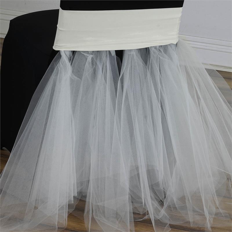Elegant Spandex with Tulle Tutu Chair Cover - Perfect for Weddings, Baby Showers & Party Decorations