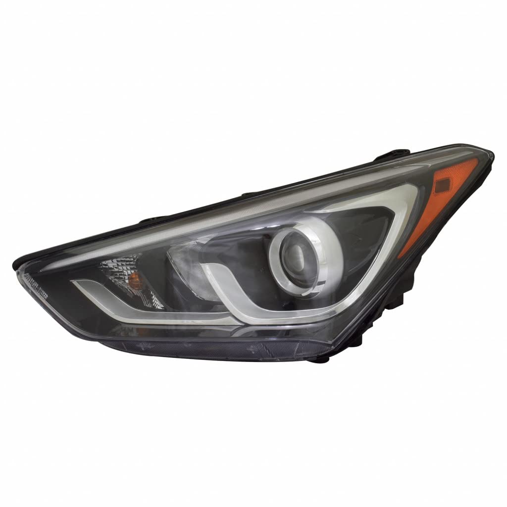 KarParts360 Hyundai Santa Fe Sport Headlight Assembly 2017-2018 Driver Side with Bulbs - DOT Certified Replacement for HY2502205 (SUV Trim) - Perfect for Night Driving & Foggy Conditions