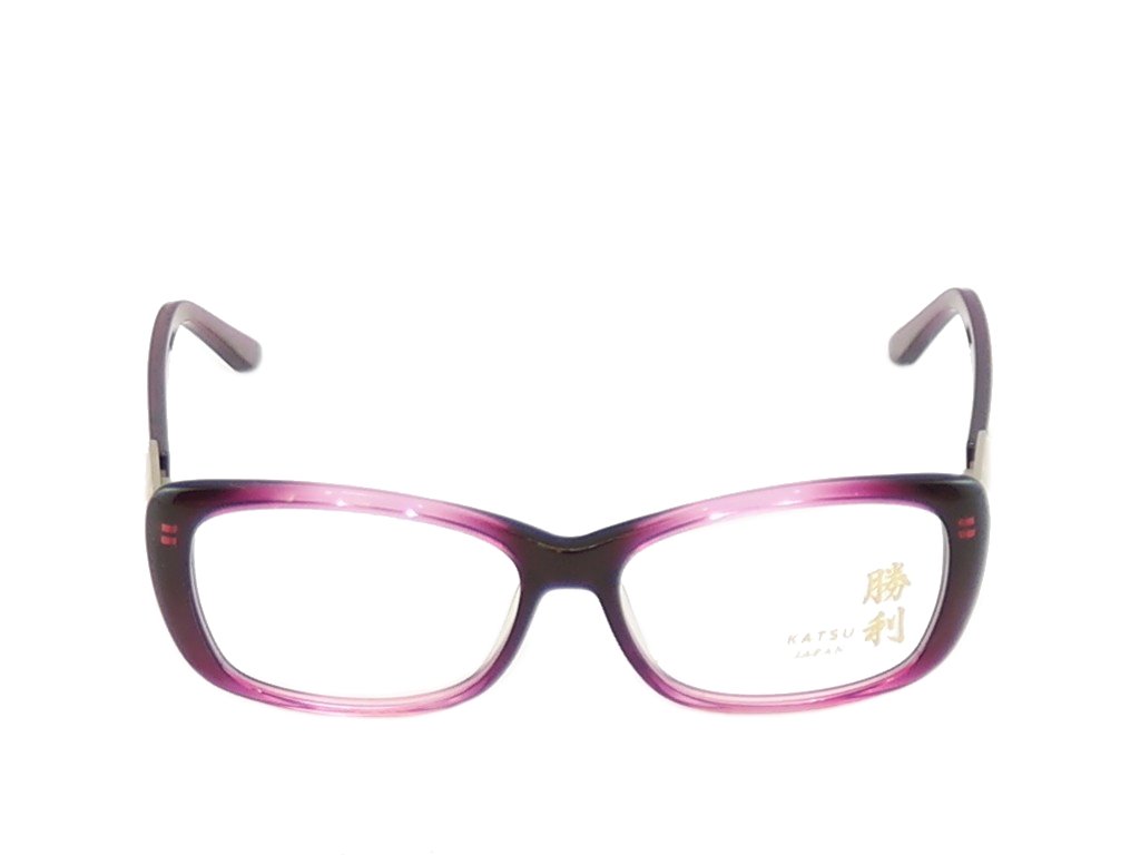 Katsu K8023 C2 Violet Plastic Eyeglasses Frame - Handmade in Japan - 54-15-135 Size - Perfect for Reading, Work & Fashion Accessories