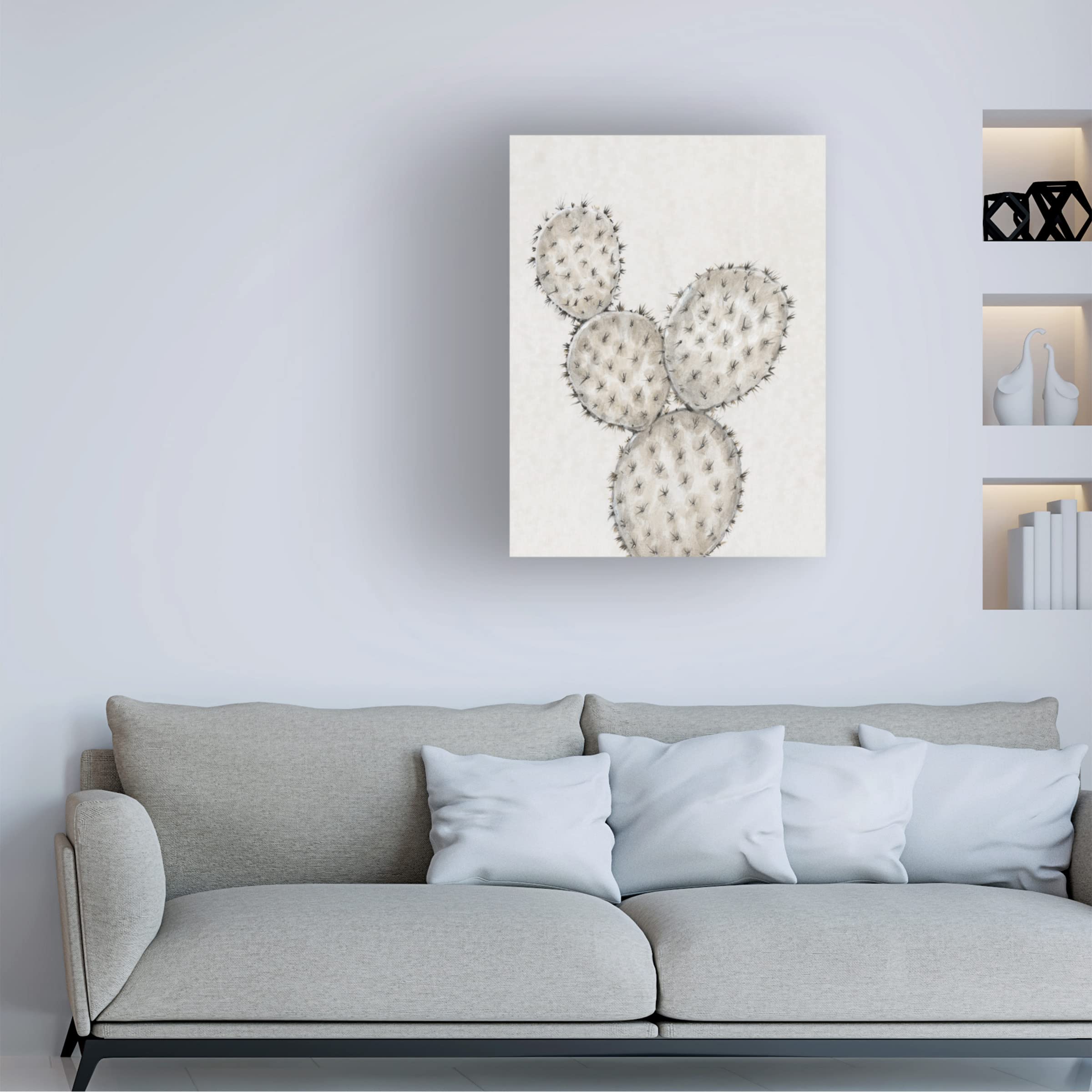 Trademark Fine Art 'Cactus Study IV' by Tim OToole - Premium Canvas Wall Art for Living Room, Bedroom & Office Decor