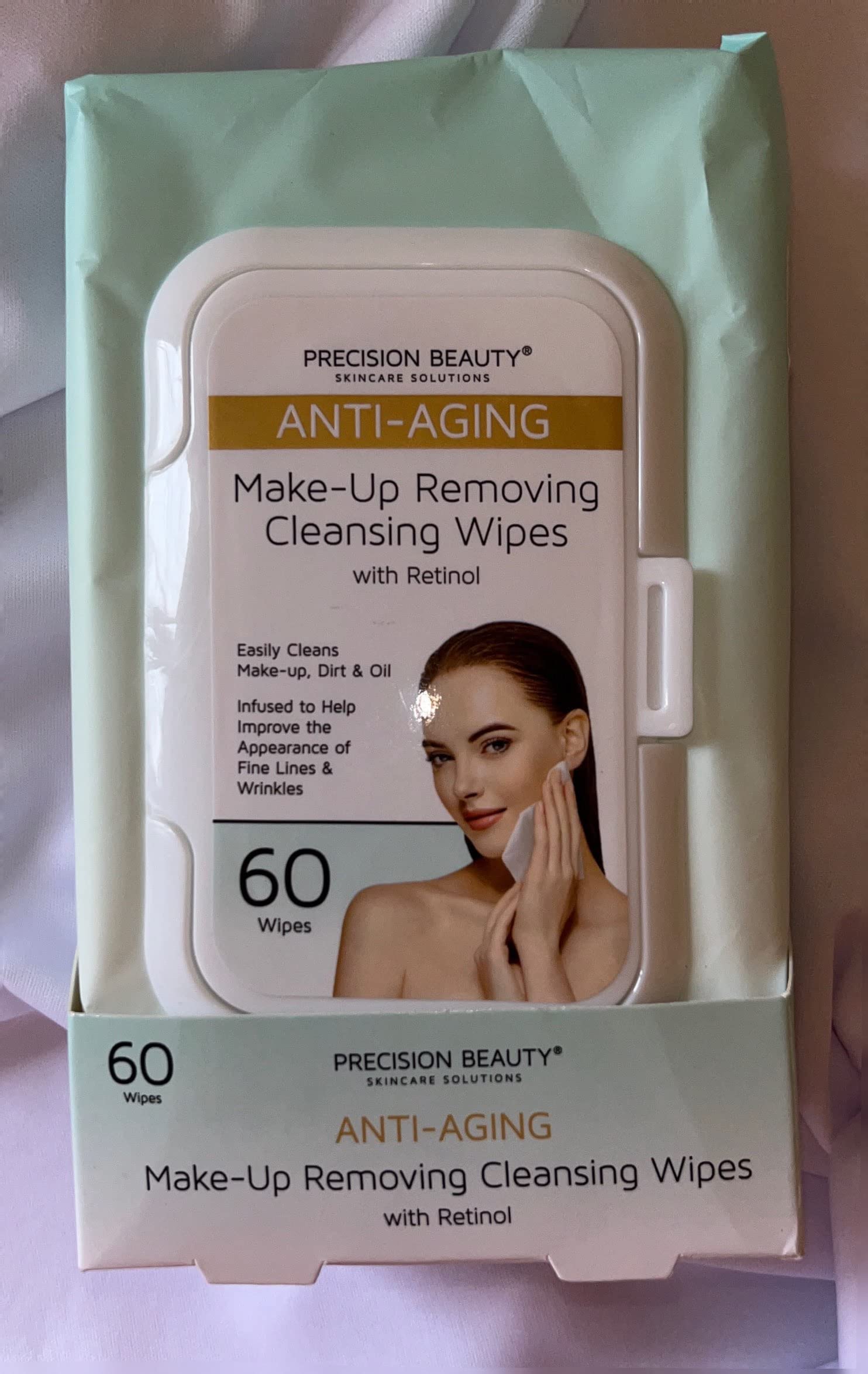 Anti-Aging Makeup Remover Wipes for Sensitive Skin - Gentle Cleansing Facial Towels for Daily Skincare Routine, Travel & Gym Use