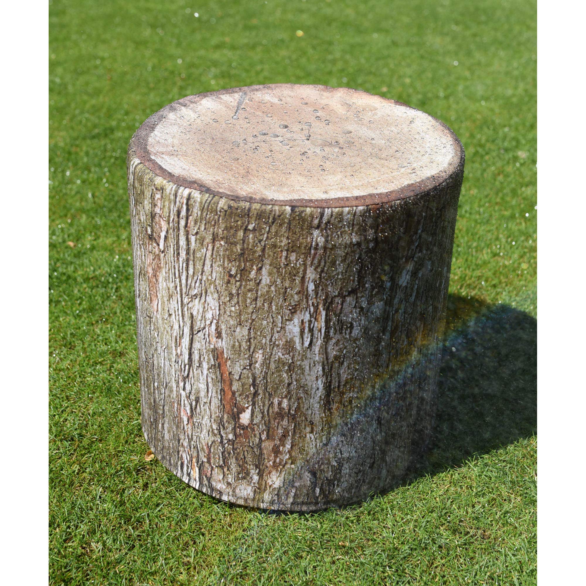 Delsit Woody Outdoor Pouf Ottoman – Waterproof Round Seat for Indoor & Outdoor Use | Lightweight European-Made Footrest & Stylish Home Decor | Perfect for Patio, Garden, Living Room & Lounge