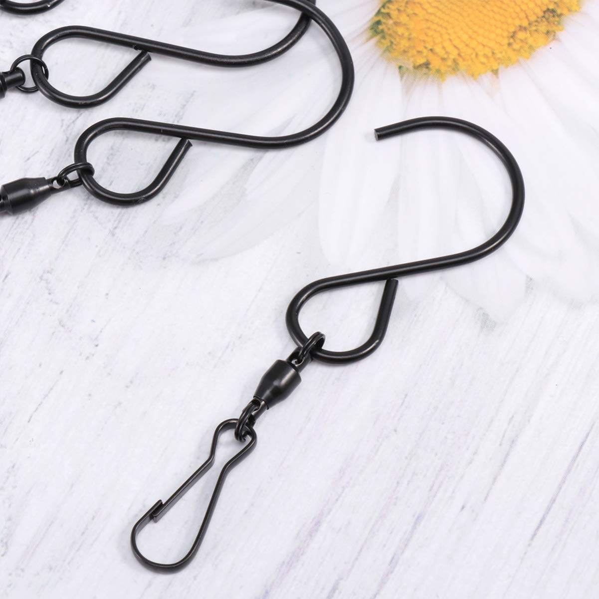 360° Swivel Display Hooks - 6 Pack Rotating Hooks for Wind Chimes, Flower Baskets & Home Decor - Durable Wall Hangers for Indoor/Outdoor Use