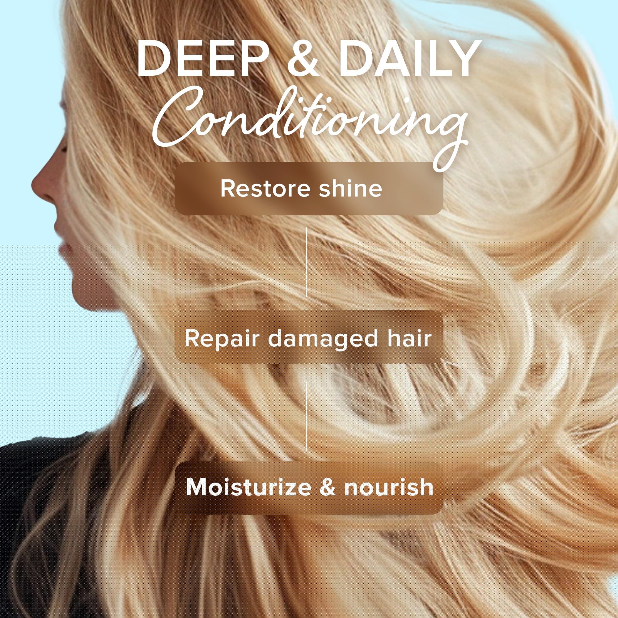 MAREE Hair Care Bundle - Deep Conditioning Hair Mask & Styling Serum with Coconut Oil, Keratin, Marine Collagen & Hyaluronic Acid - Anti-Frizz, Anti-Aging Treatment - Under Eye Gels for Hydration - Perfect for Dry, Damaged Hair & Nighttime Skincare Routine