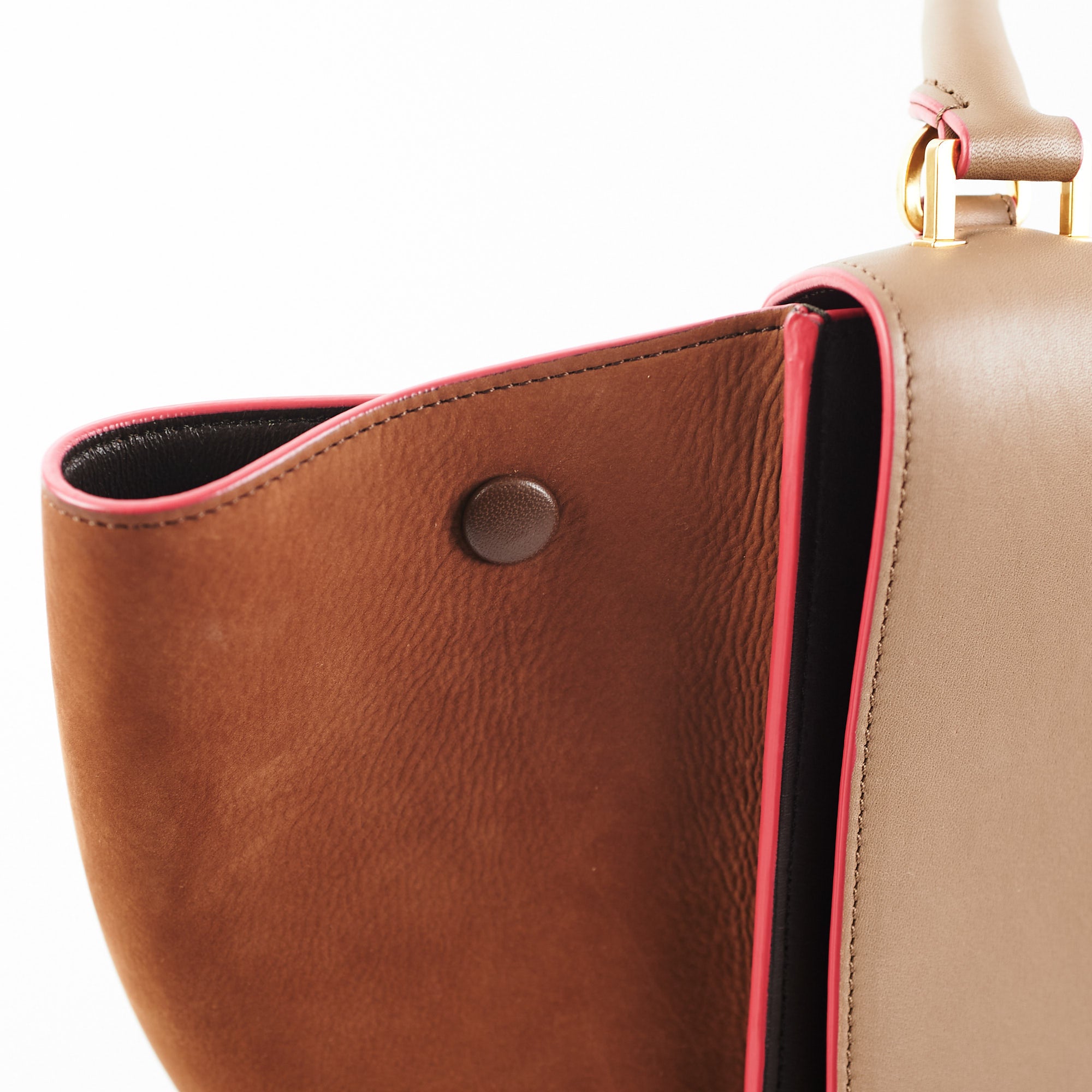 Celine Trapeze Small Multicolored Leather Handbag for Women - Luxury Designer Crossbody Bag for Work, Travel & Everyday Use