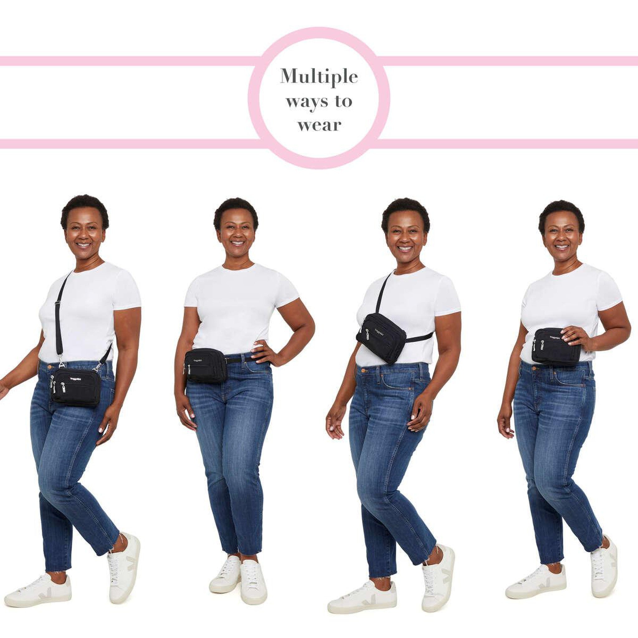 Baggallini Triple Zip Crossbody Bag for Women - Lightweight Travel Purse with Multiple Pockets - Perfect for Everyday Use, Commuting & Travel Accessories