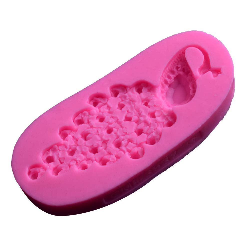 Peacock-Shaped Silicone Ice Cube Mold for Cake, Jelly, Candy & Chocolate - DIY Baking Decorations (Pink) - Perfect for Christmas, Parties & Home Decor