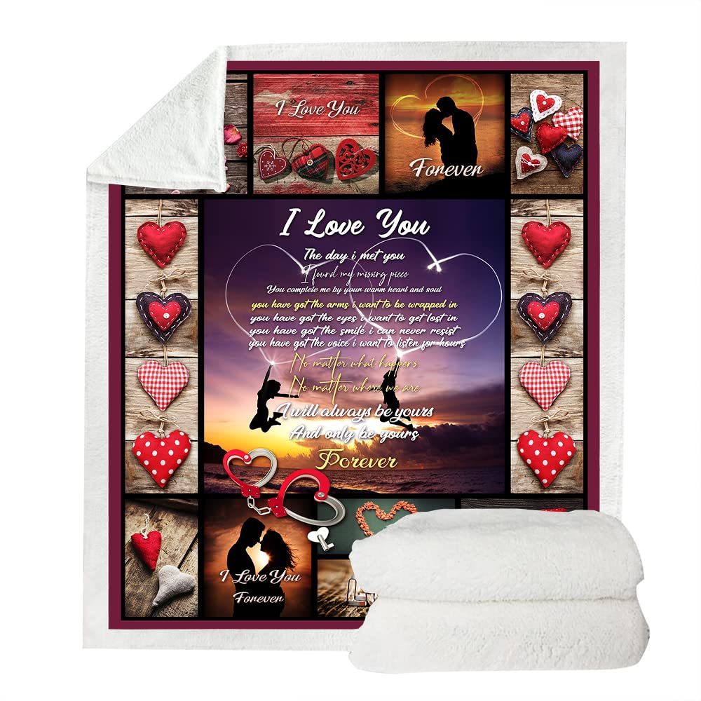 Soft & Cozy Throw Blanket - Perfect Romantic Gift for Wife, Girlfriend, Anniversary, Christmas, Birthday & Valentine's Day - Ideal for Cuddling, Movie Nights & Home Decor