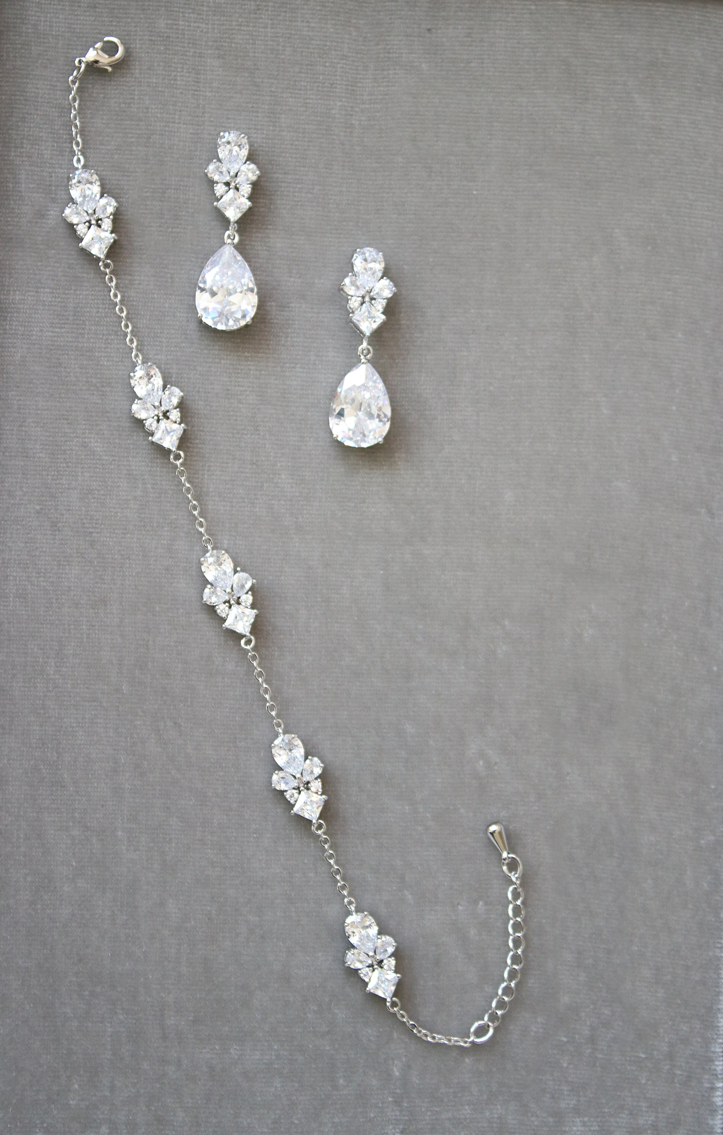 CHERIE Simulated Diamond Drop Earrings for Women - Elegant Cubic Zirconia Dangle Earrings for Wedding, Party & Evening Wear