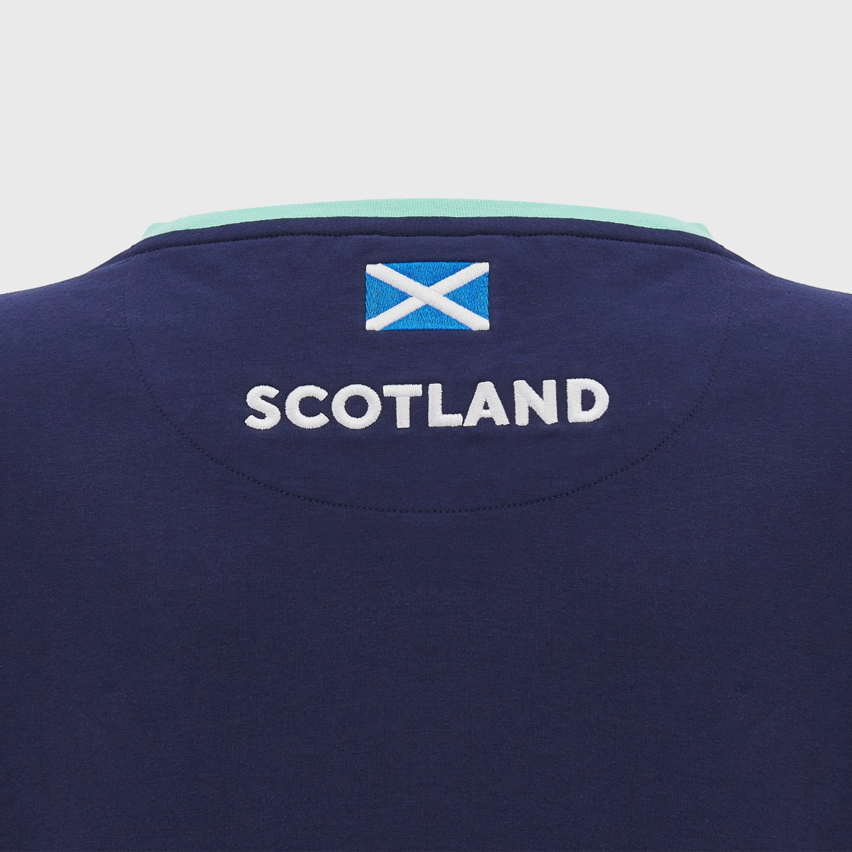 Scotland Rugby Women's Cotton T-Shirt - Macron Navy Blue Jersey for Rugby Fans & Sports Enthusiasts - Perfect for Match Days, Training & Casual Wear