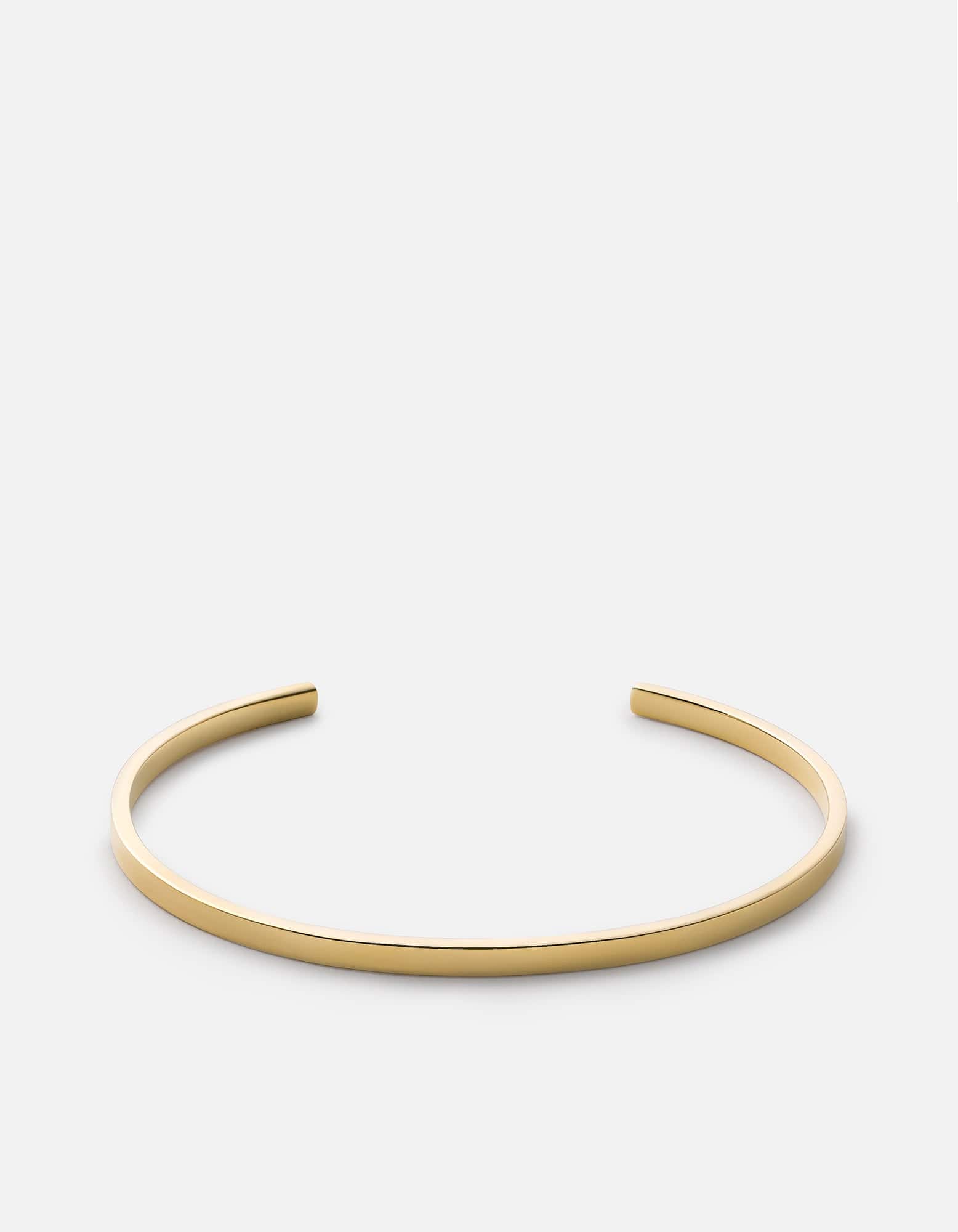 3mm Arbor Cuff Bracelet - 14K Gold Vermeil Minimalist Bangle for Women - Perfect for Everyday Wear, Office & Special Occasions