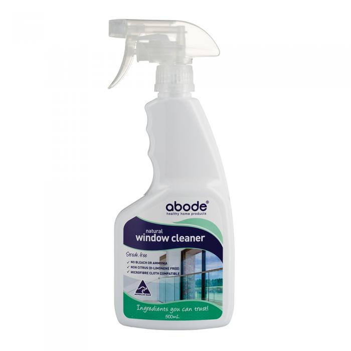 Abode Window Cleaner Spray 500ml - Streak-Free Glass Cleaner for Home & Car Windows - Perfect for Mirrors, Glass Tables & Shower Doors