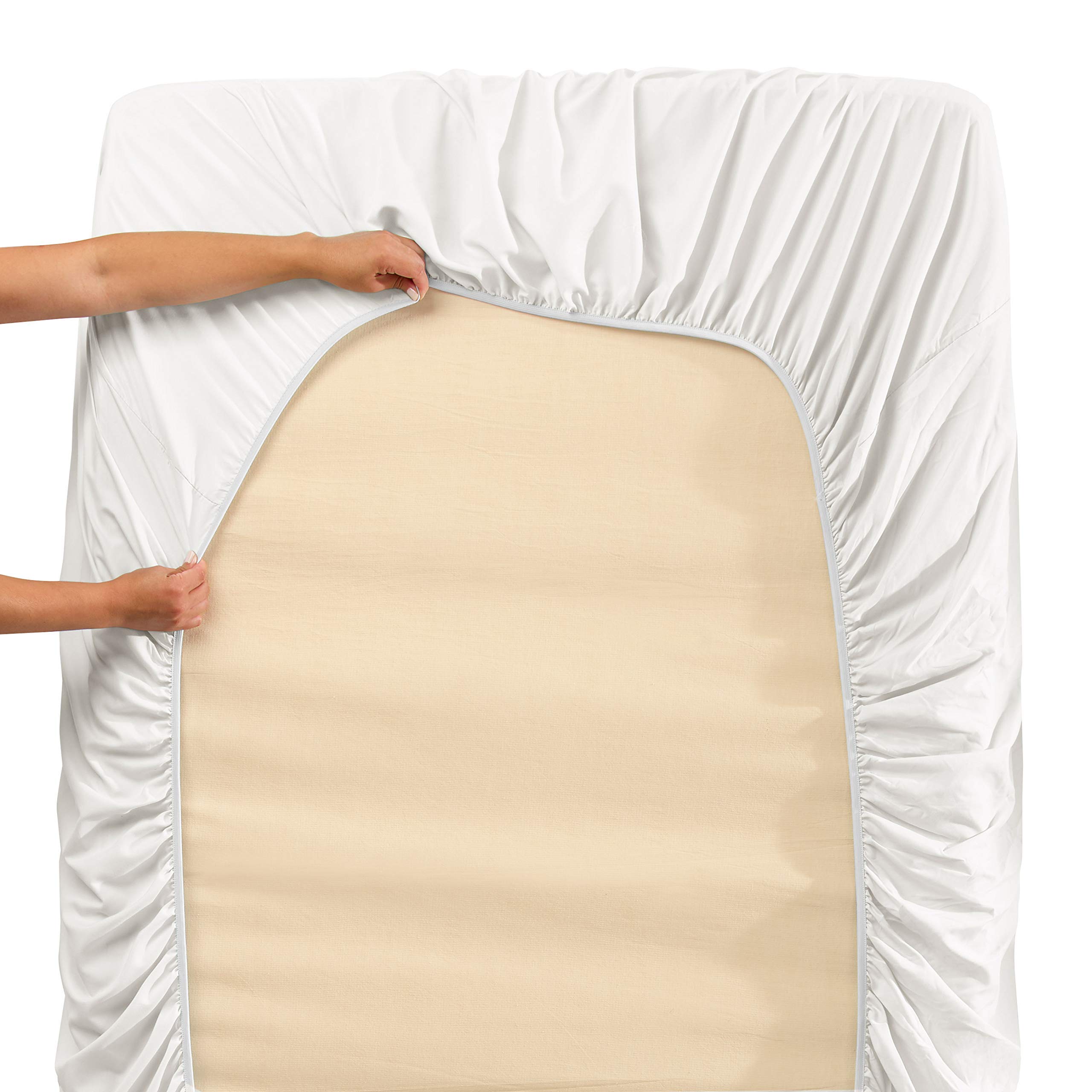 Premium 800 Thread Count 100% Combed Cotton 4-Piece Twin Bed Sheet Set - Ultra Soft Extra Long Staple Cotton, Deep Pocket Fits Mattress Up to 14