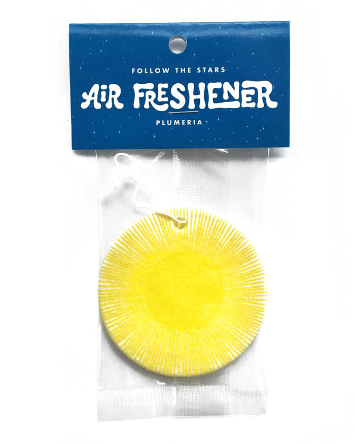 Premium Sun Car Air Freshener - Long Lasting Plumeria Flower Scent for Cars, Home & Office - Eliminate Odors & Freshen Air Naturally